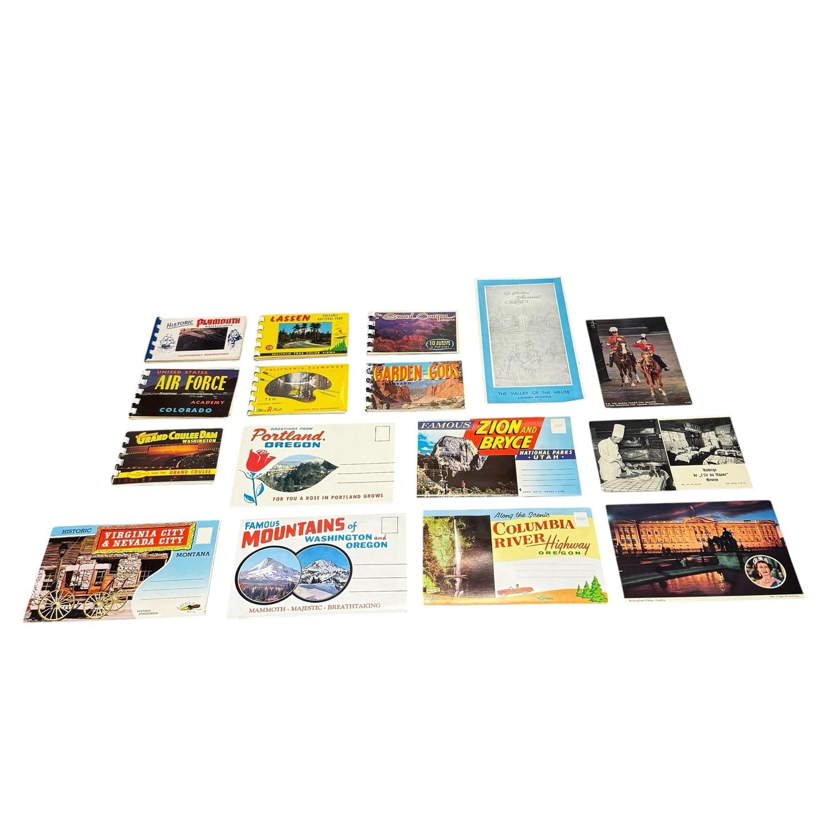 Vintage Postcards Folders Lot 16 Grand Canyon Zion Bryce Portland London