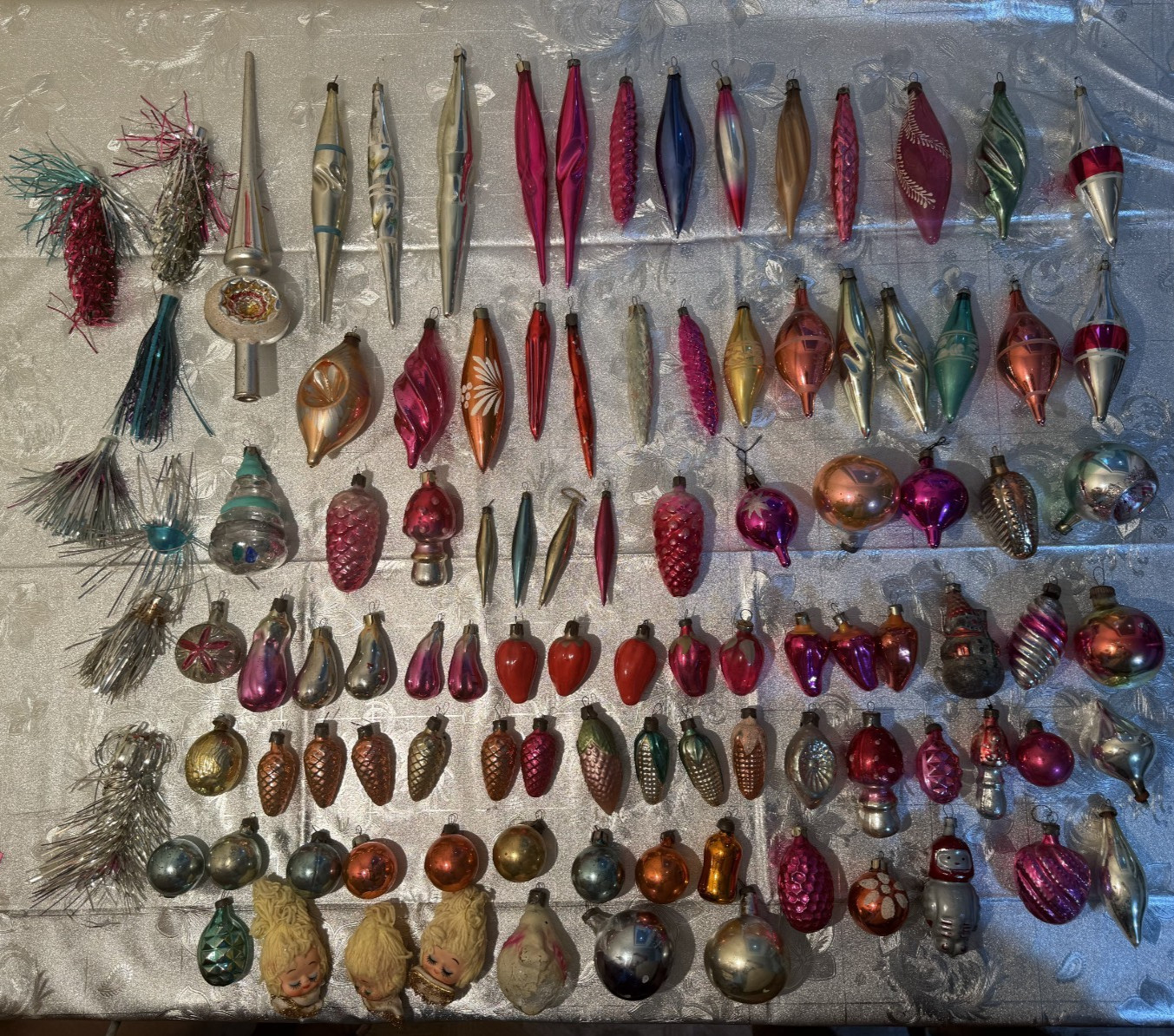 Lot 17 — Vintage Soviet Glass Christmas Tree Ornaments 103 pieces
