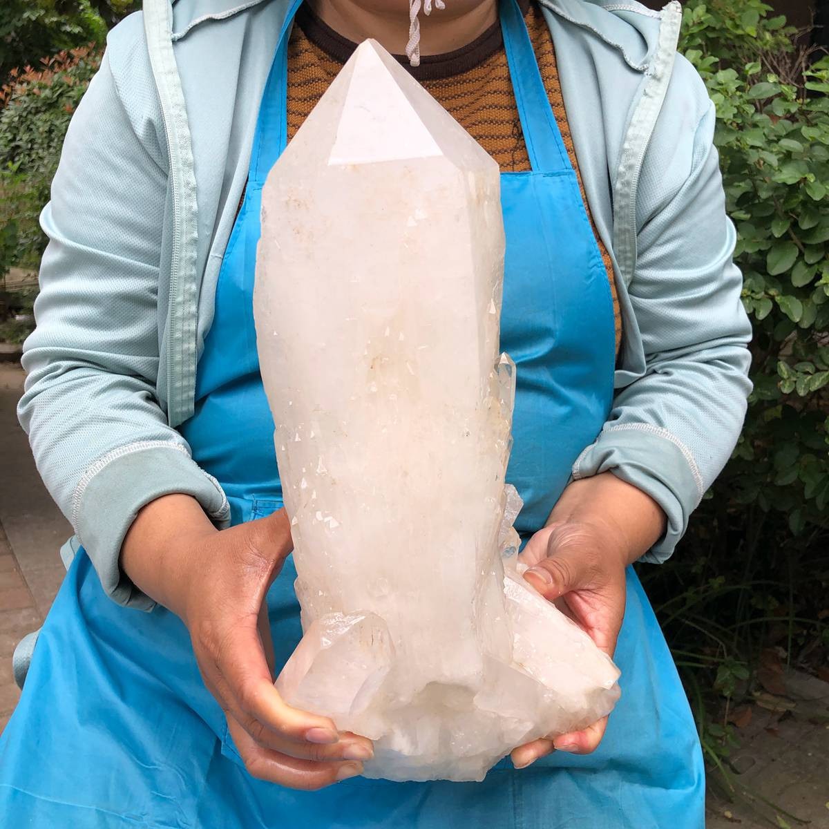 12.07LB Natural Transparent White Quartz Crystal Cluster Specimen Healing 5556