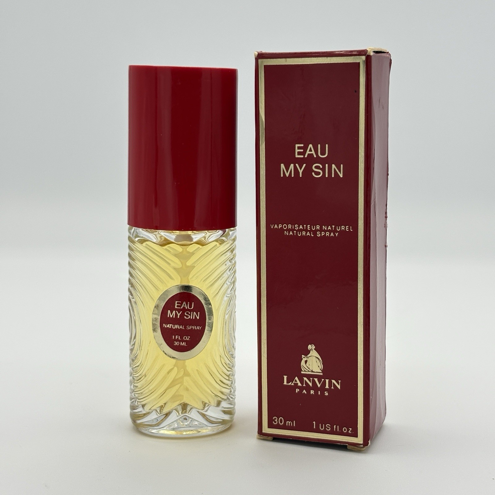 Vintage Lanvin Eau My Sin Natural Spray 30ml Collectible Perfume Bottle 1970s Vintage Lanvin Eau My Sin Natural Spray 30ml Collectible Perfume Bottle 1970s