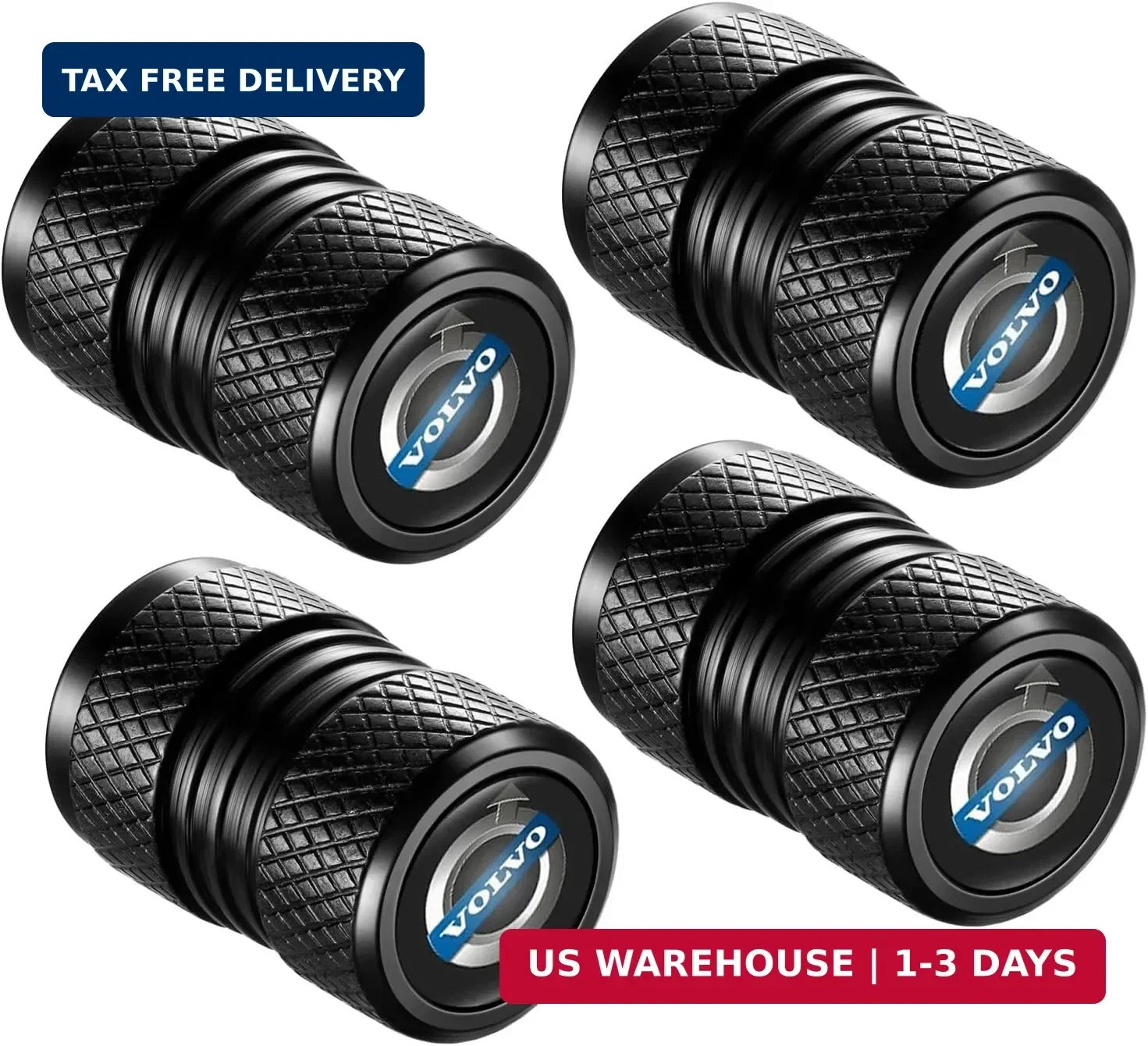 4-Pack Tire Valve Stem Caps for Volvo S90 S60 XC60 XC40 XC90 V40 V60 S60 S80, Ca 4-Pack Tire Valve Stem Caps for Volvo S90 S60 XC60 XC40 XC90 V40 V60 S60 S80, Ca