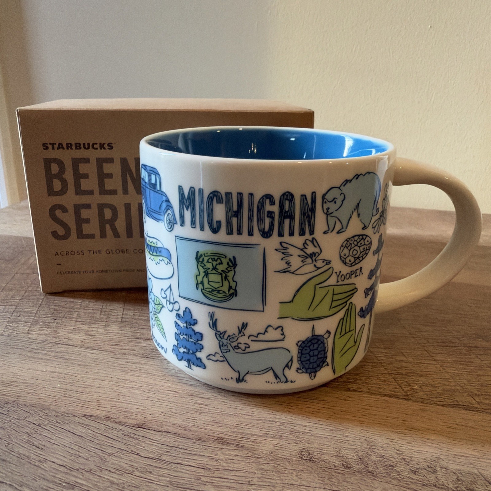 Starbucks Michigan 2022 Been There Series 14oz Coffee Mug * NEW in BOX