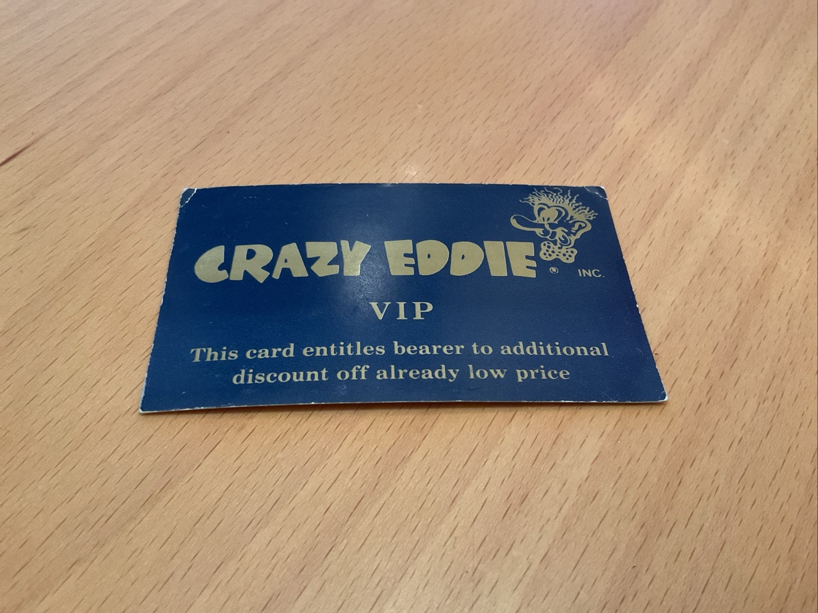 Vintage Crazy Eddie  VIP Card