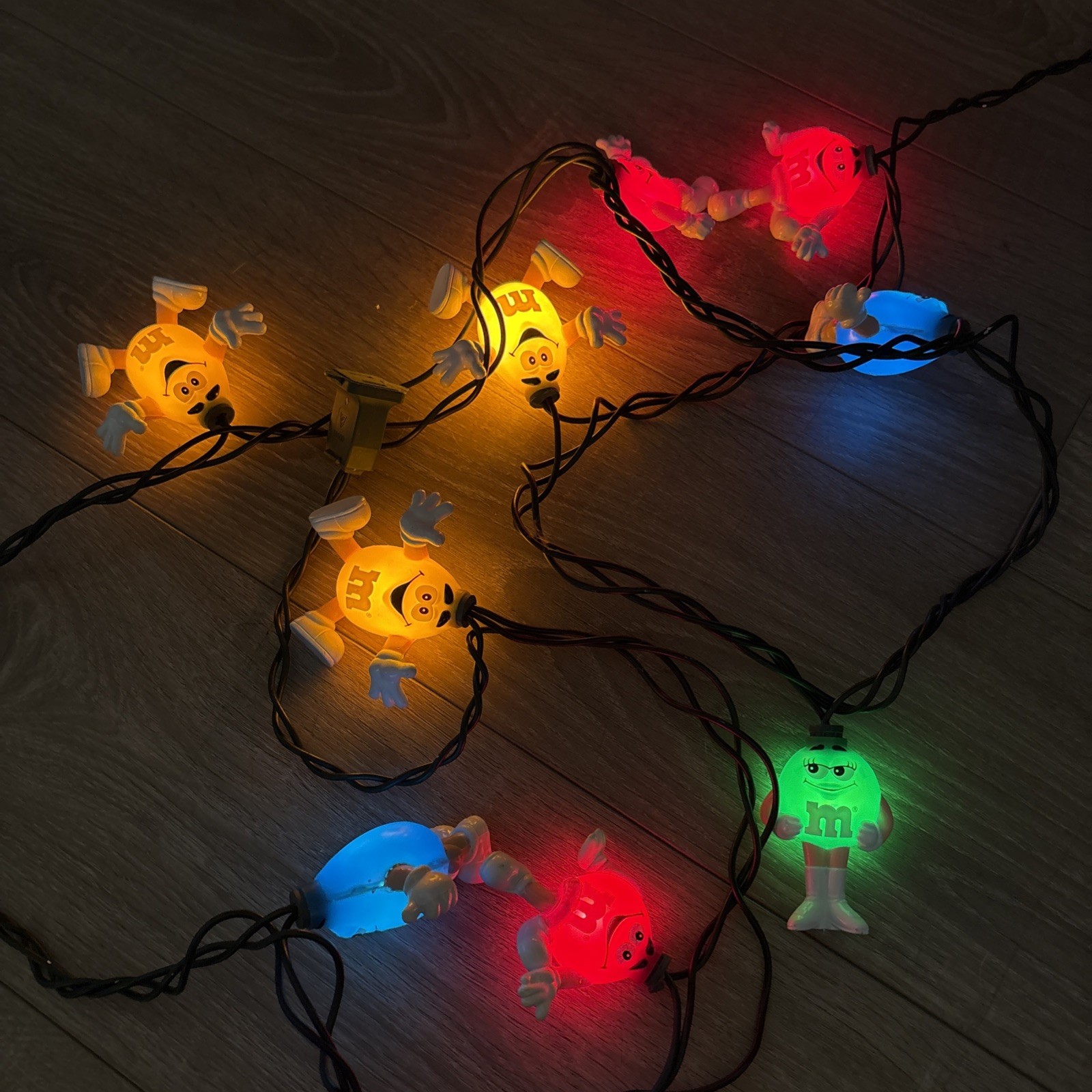 M&Ms Candy Christmas Lights Vintage 