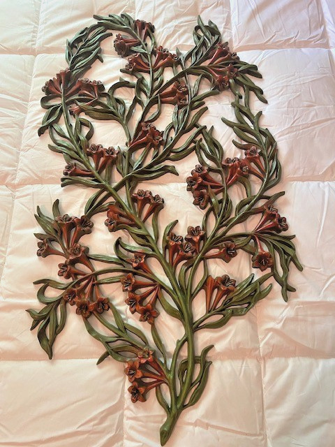 LRG Vintage 70's Burwood Flower Daylily? #4674 Plastic Wall Decor Floral 32 x 18 LRG Vintage 70's Burwood Flower Daylily? #4674 Plastic Wall Decor Floral 32 x 18