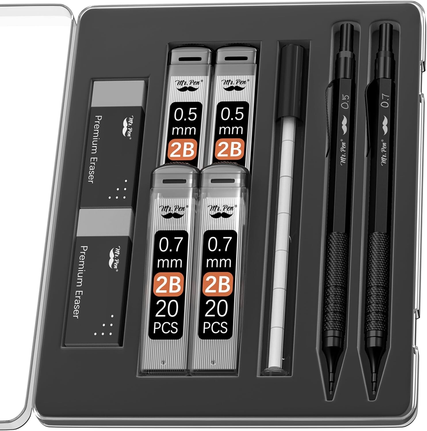 - Metal Mechanical Pencil Set, 2 Sizes, 0.5 & 0.7Mm, Mechanical Pencils, Sketchi