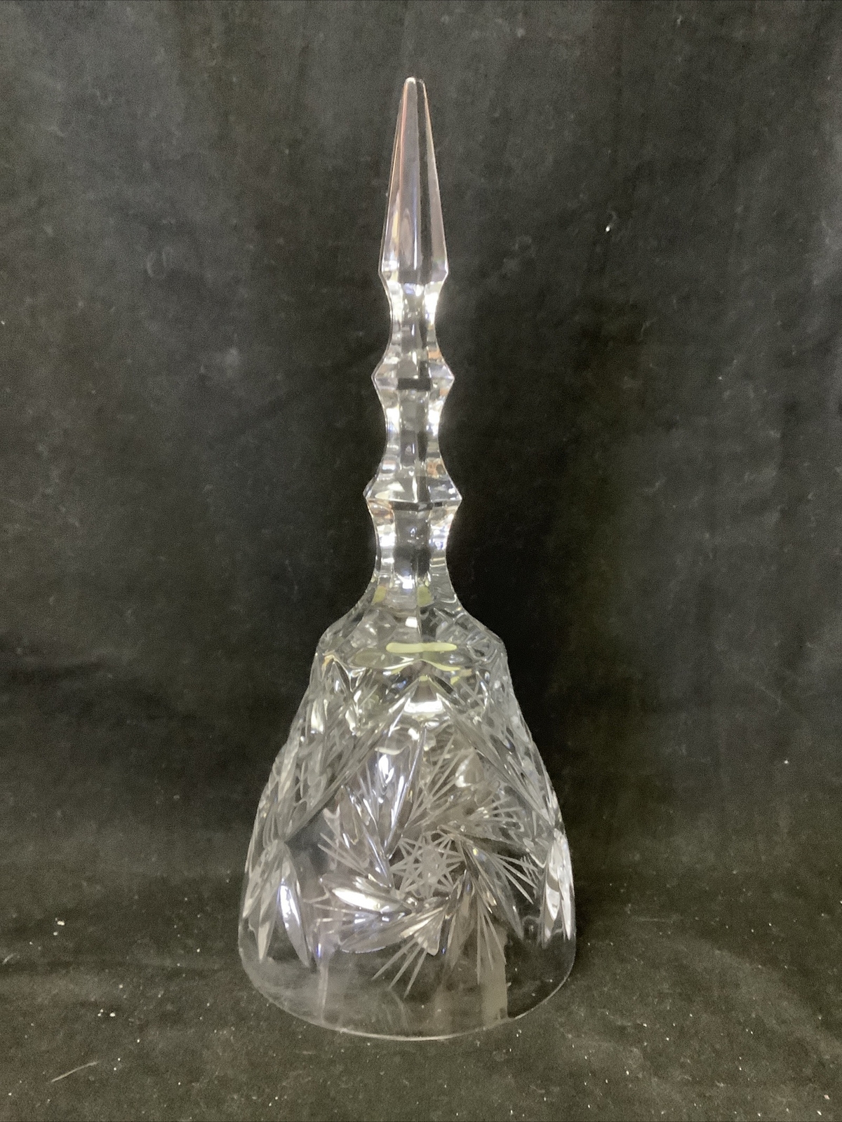 Vtg. Crystal Bell w/Pinwheel Pattern, 8
