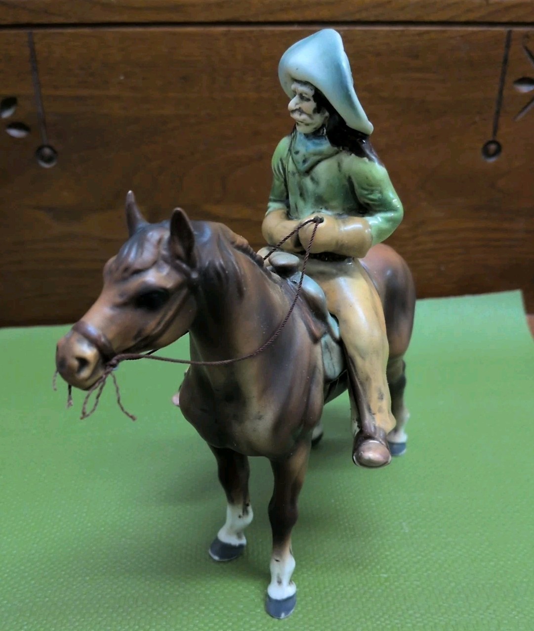 Vintage Artline Art Line Porcelain Horse Cowboy Rider Figurine Japan Rare