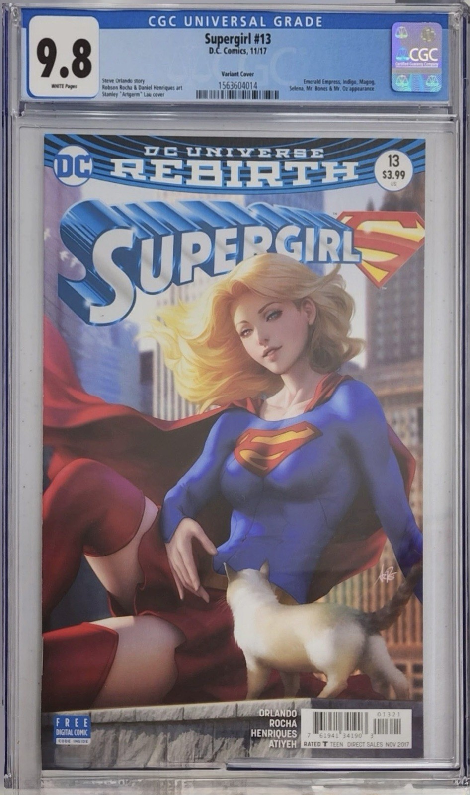 Supergirl #13 DC Comics 11/17 Artgerm Controversial Variant Cover CGC 9.8 Supergirl #13 DC Comics 11/17 Artgerm Controversial Variant Cover CGC 9.8