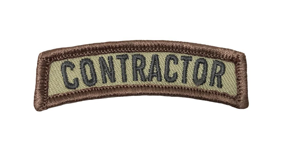 Contractor Rocker Tab Embroidered Hook Patch (CON1)