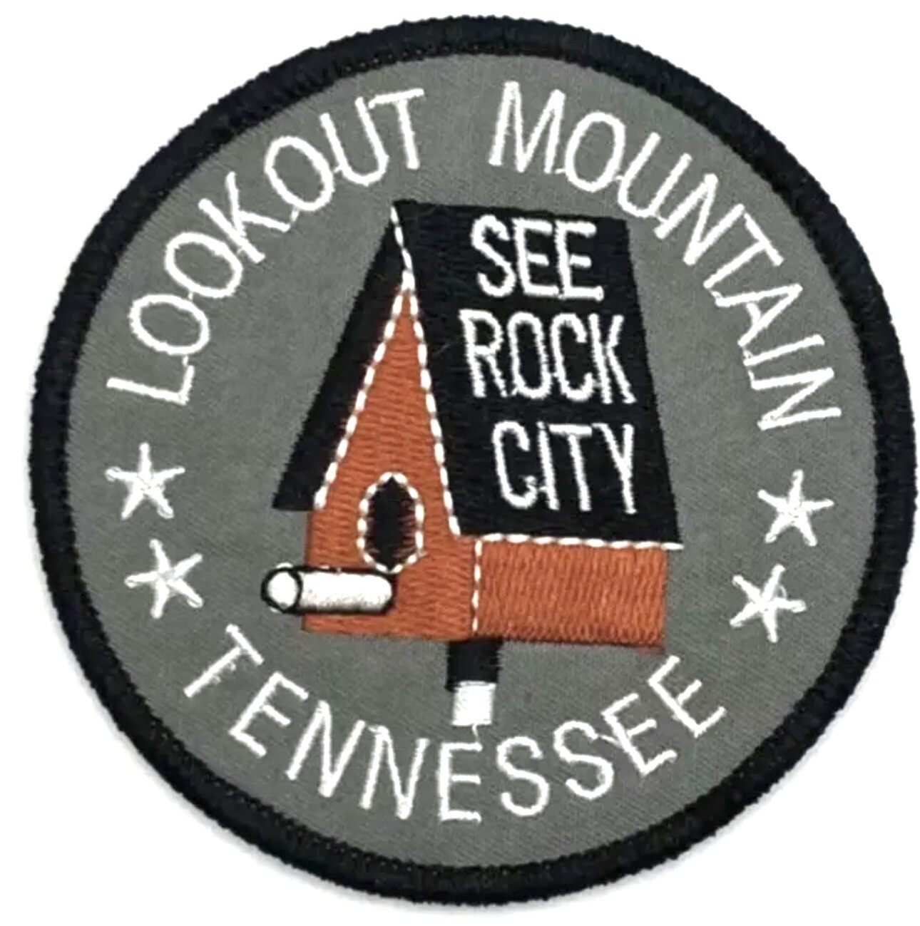 Lookout Mountain See Rock City Tennessee Vintage Style Patch Sew Iron On Cap Hat