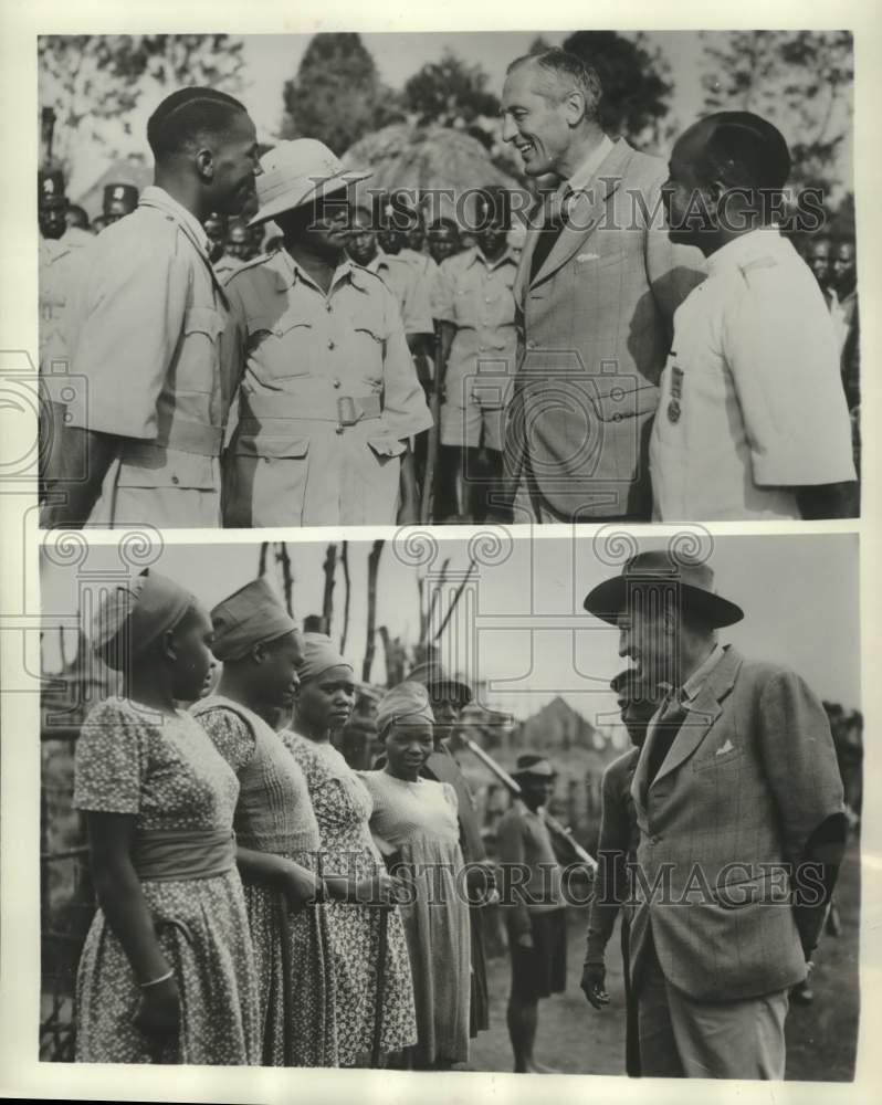 1954 Press Photo Kenya Governor, Sir Evelyn Baring thanks African leaders
