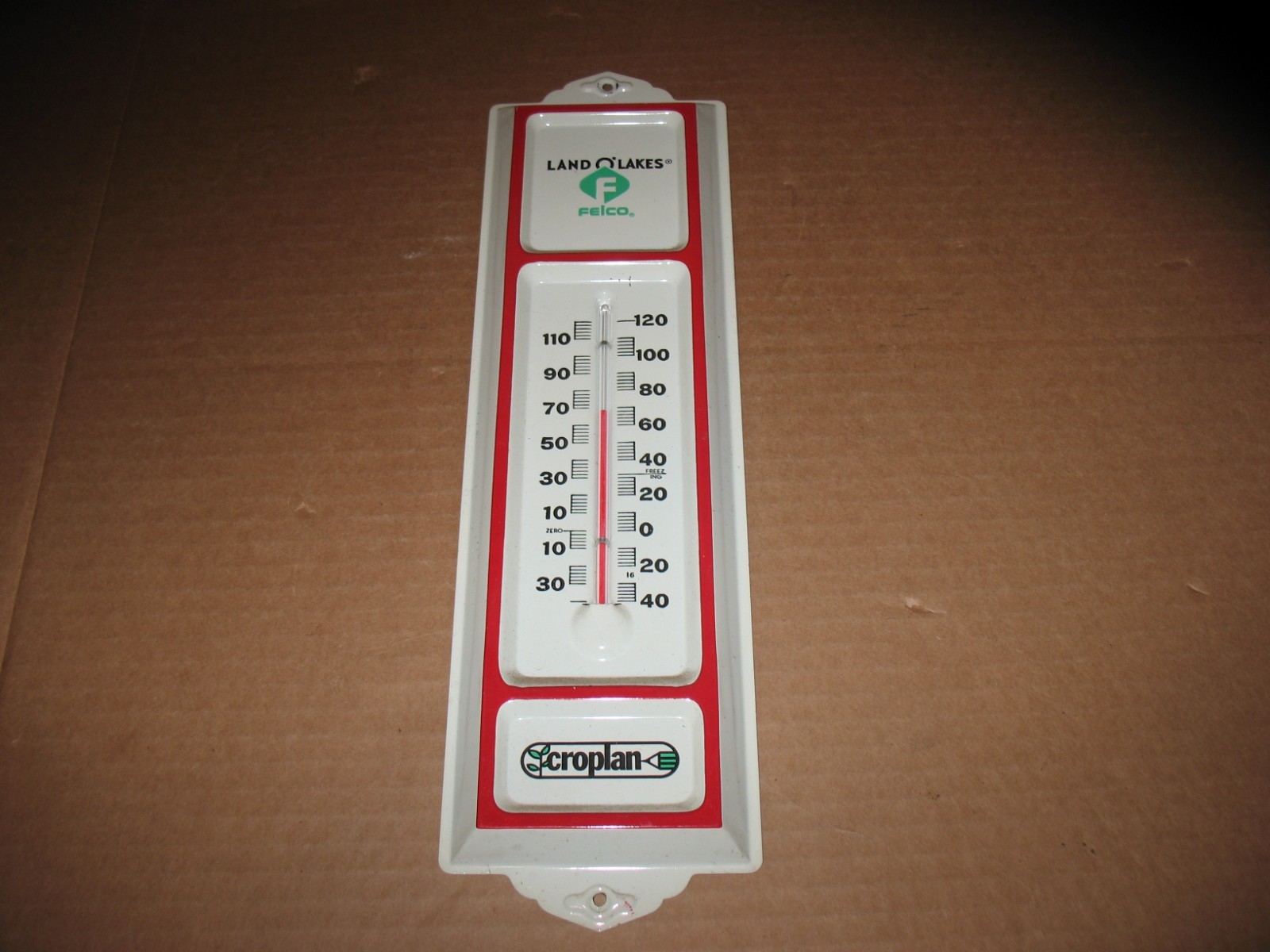 Vintage Land O Lakes/Felco Agriculture Advertising Wall Thermometer 13.25\