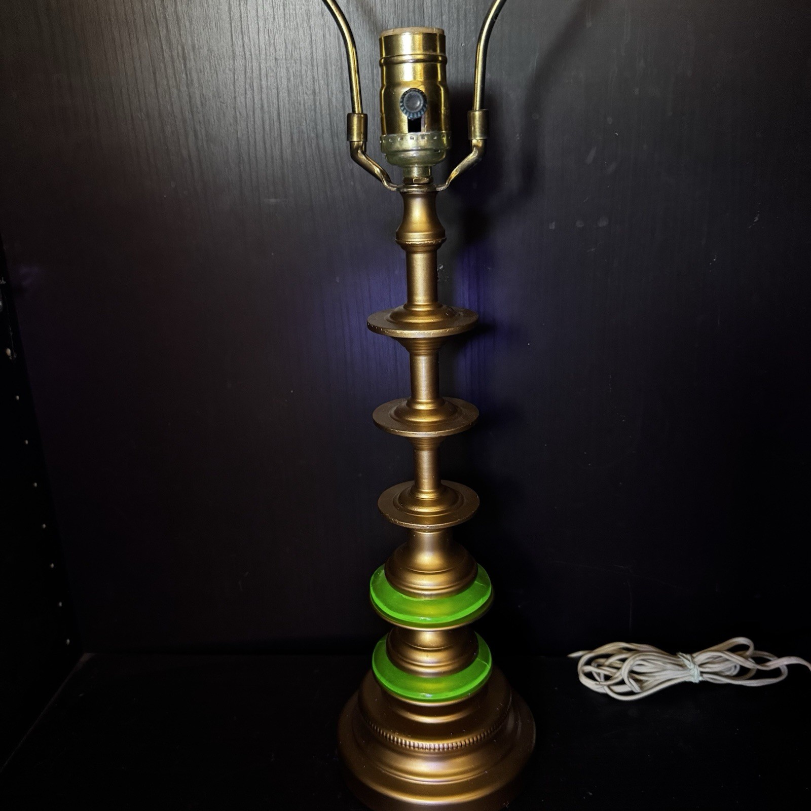 Uranium Glass Lamp Art Deco Style Antique Vintage Custom Build