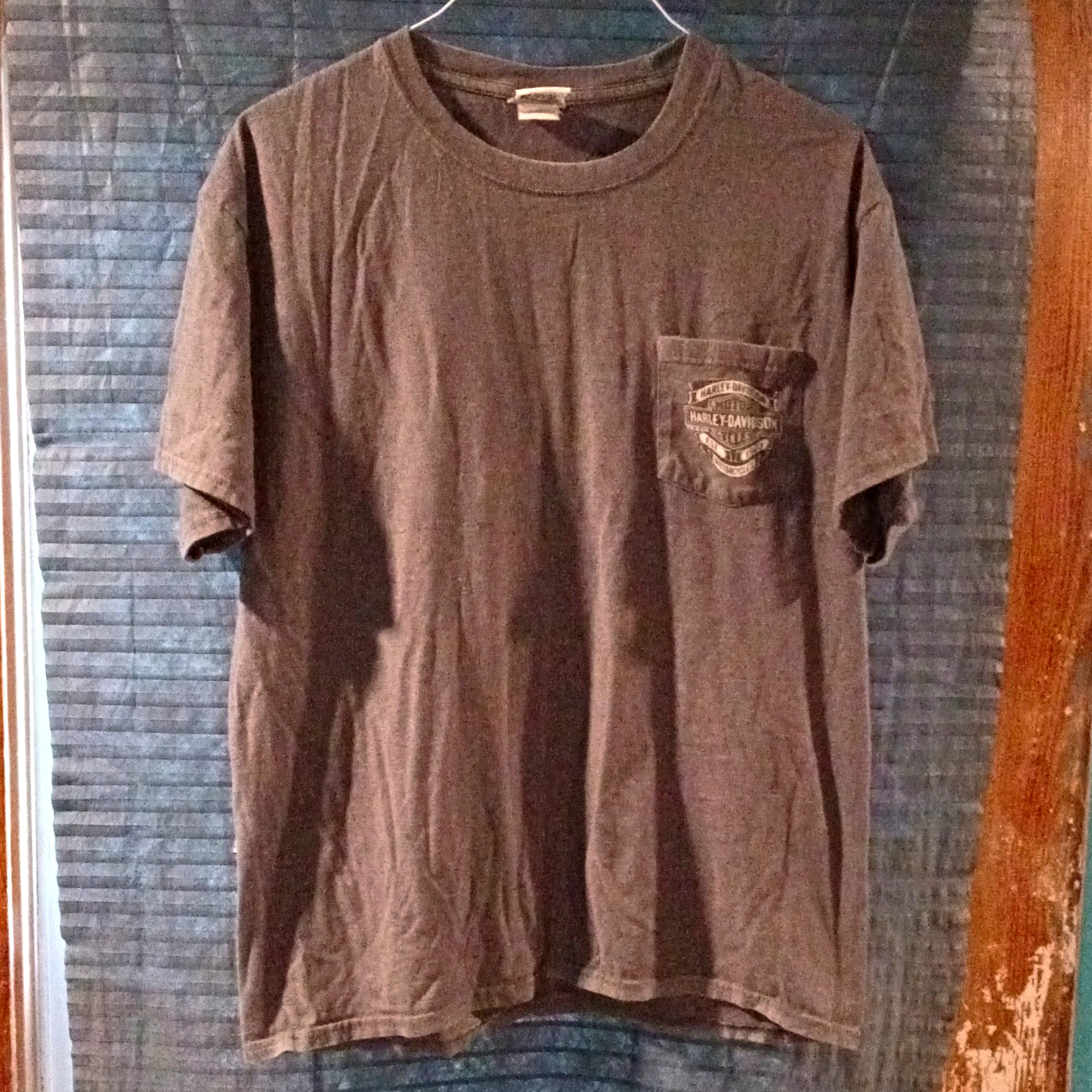 vintage Harley-Davidson Greensboro North Carolina Graphic Pocket T-Shirt, XL.