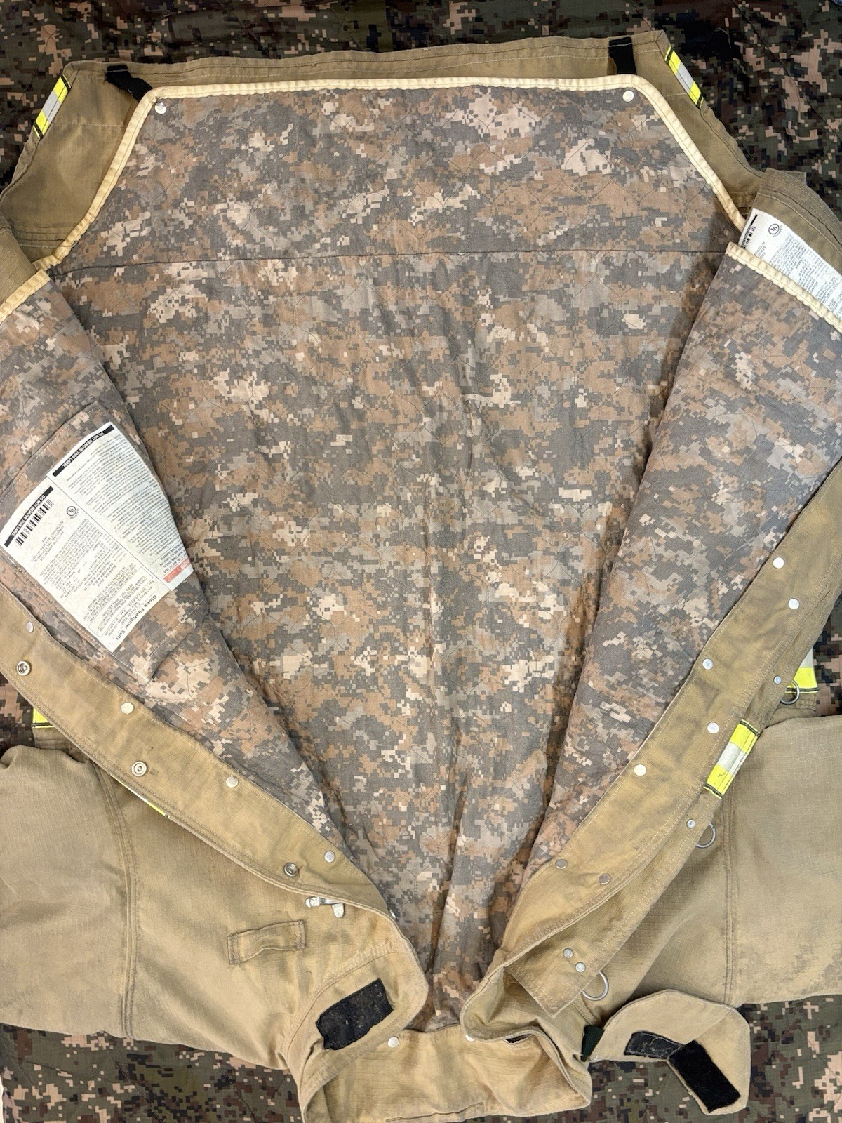 UCP-D Lined Firefighter\'s Coat UCPD Experimental Camo Nomex Army Rangers UCP-D Lined Firefighter\'s Coat UCPD Experimental Camo Nomex Army Rangers