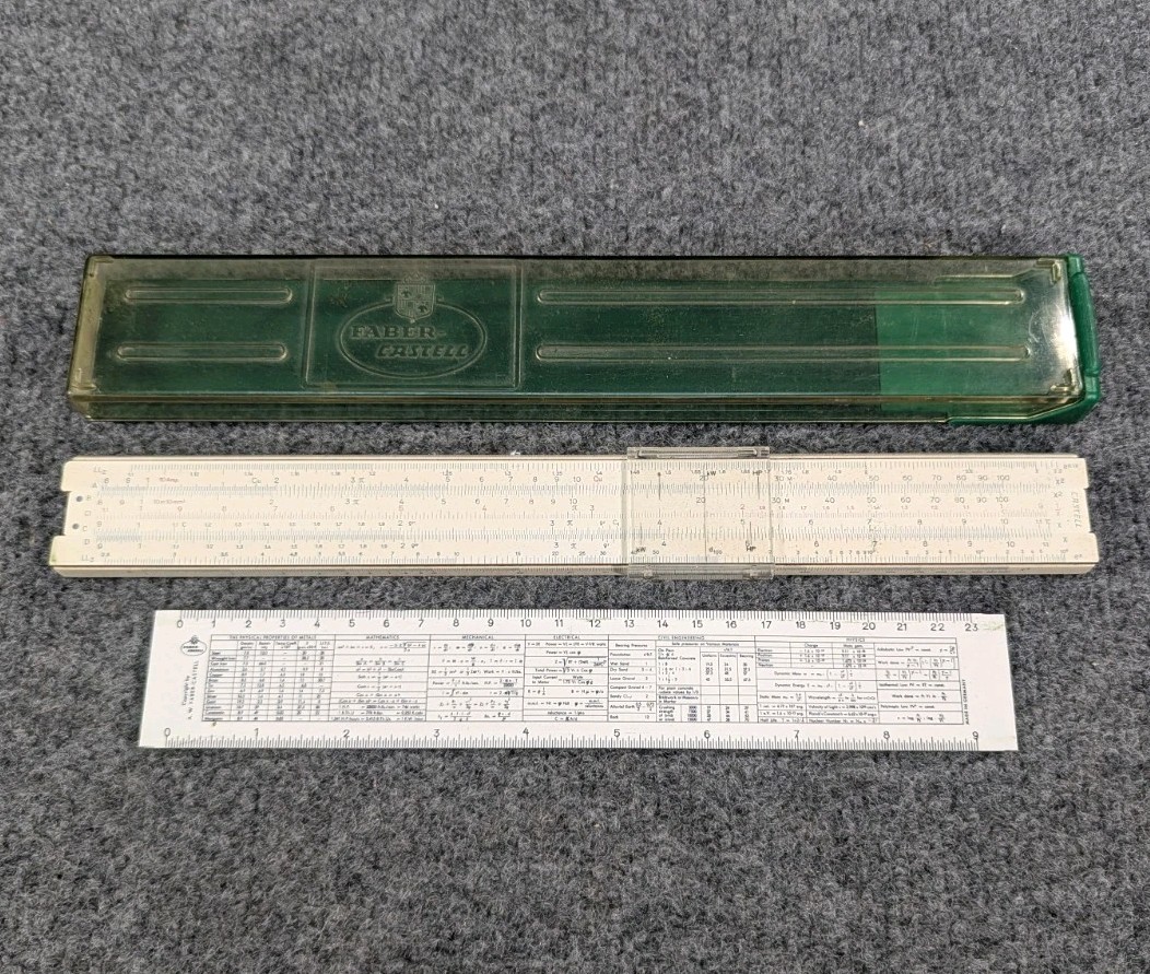 Vintage AW Faber Castell 1/98 Elektro Made in Germany Slide Rule