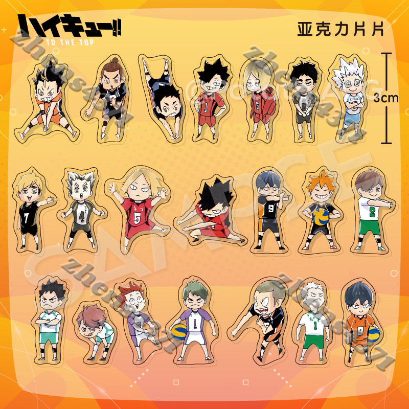 Haikyuu Tendo Satori Standing Plate Acrylic Sheet Anime Cosplay Decor 21pcs