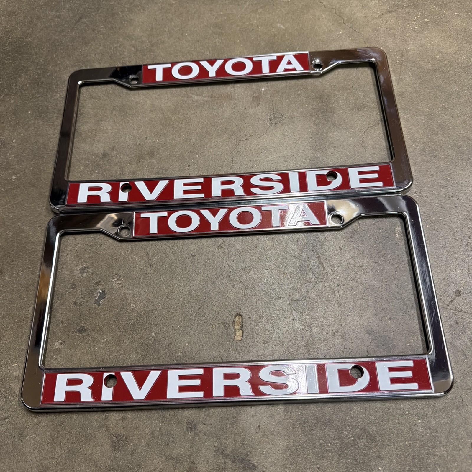 Toyota Of Riverside License Plate Frame Pair of 2 - Dealership California So-Cal