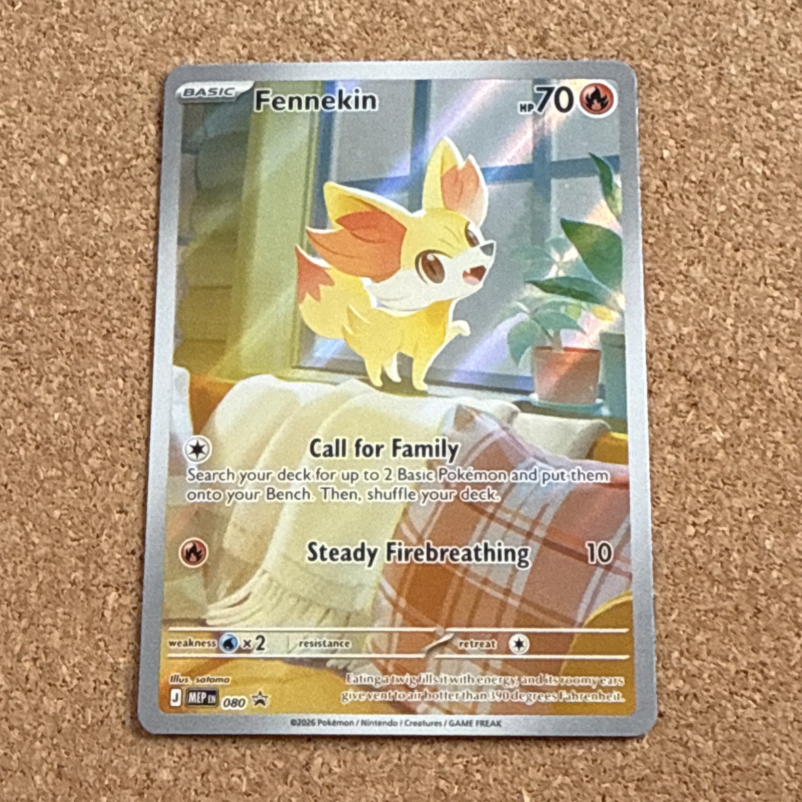 Fennekin MEP080 Mega Evolution Black Star Promo Pokemon TCG 