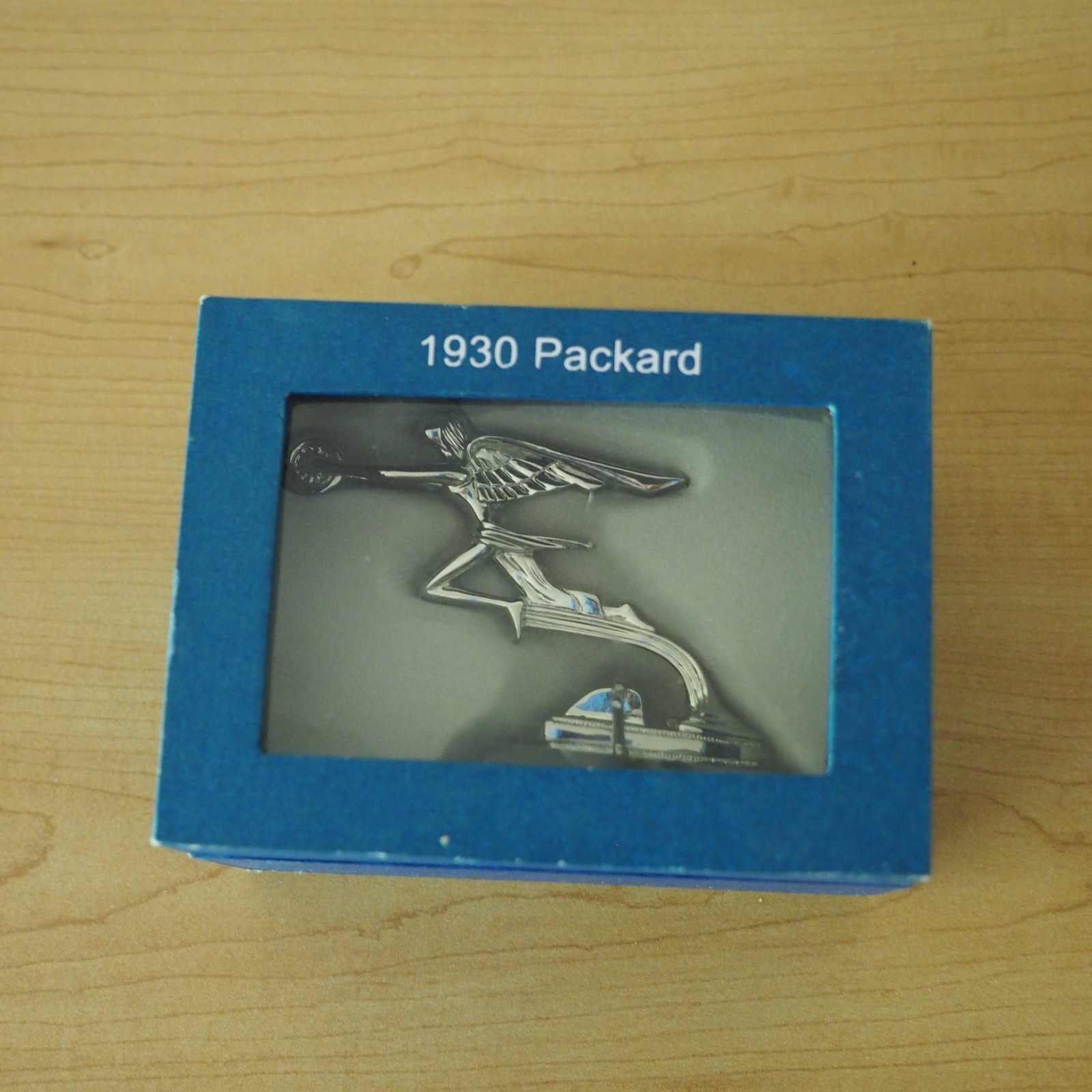 1930 Packard Goddess Winged Hood Chrome Ornament Vintage Car Statue Paper Weight