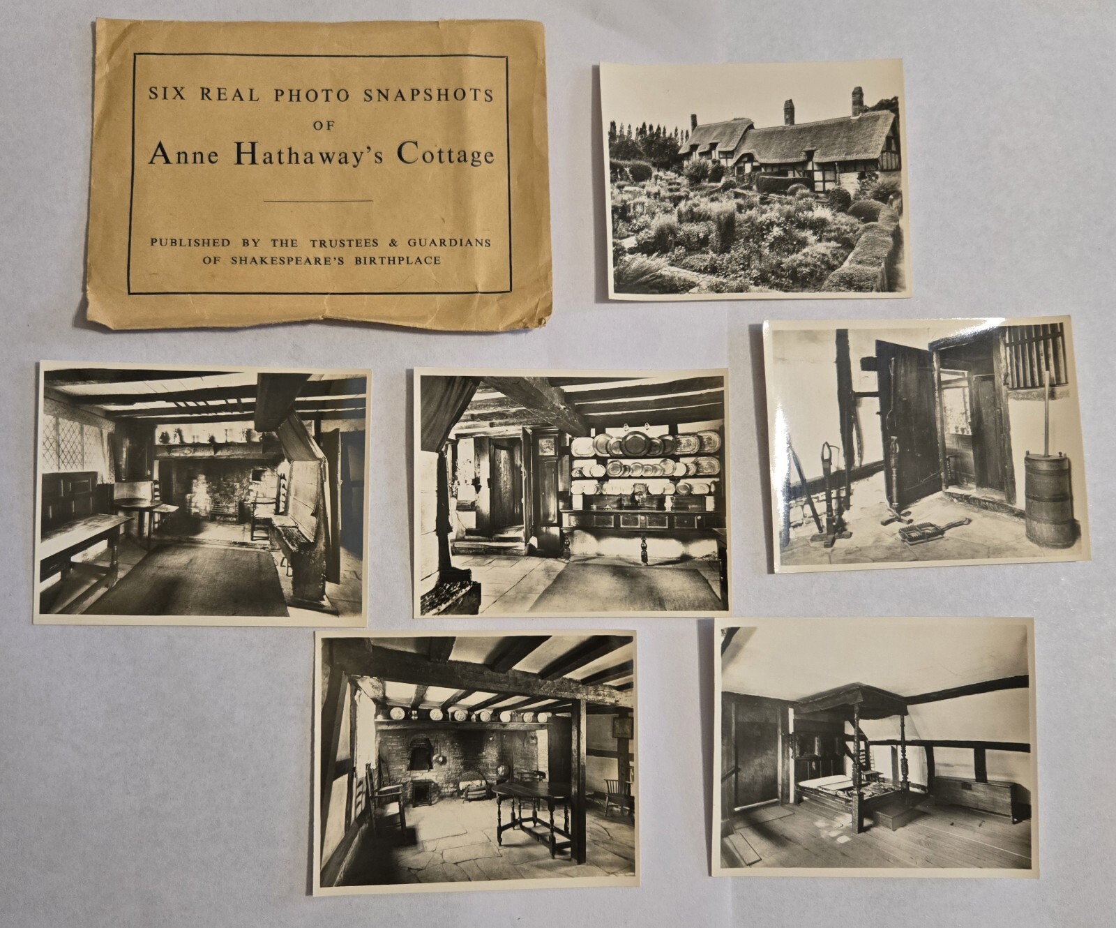 Antique 6 Real Photo Snapshots ANNE HATHAWAY\'S COTTAGE 028