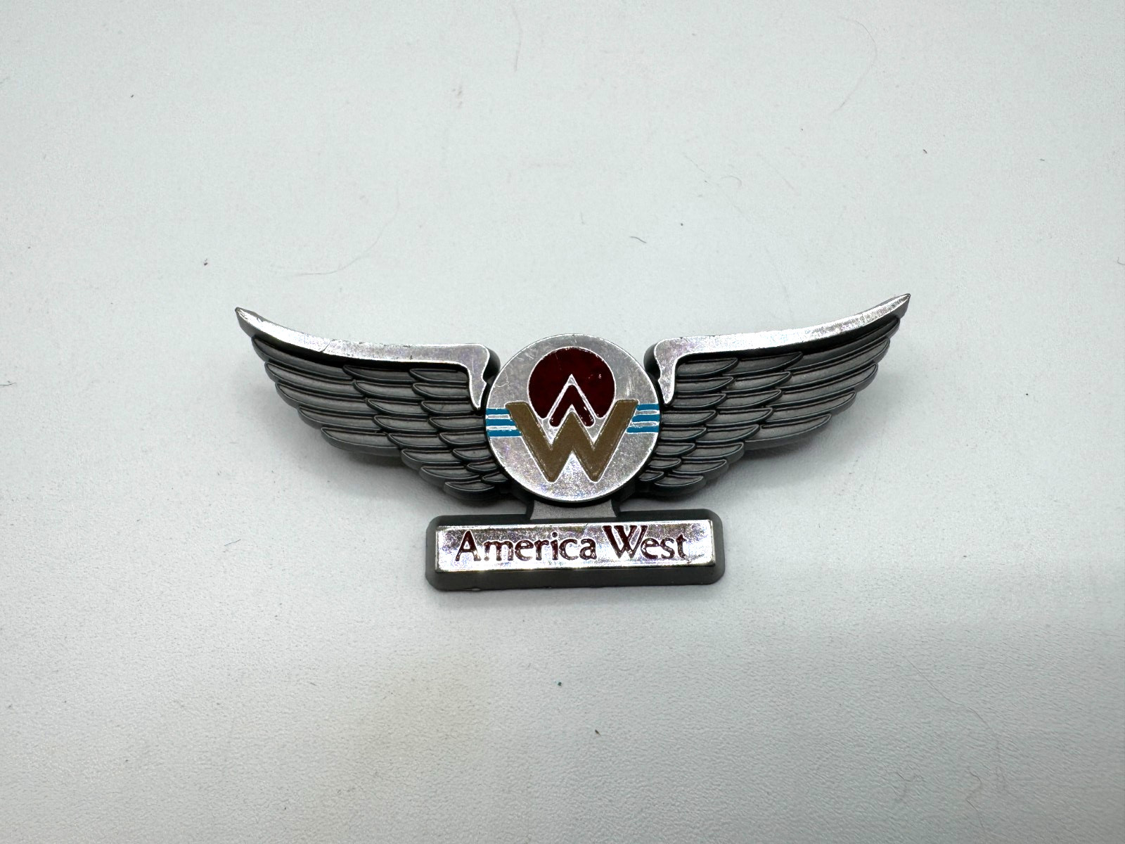 Vintage America West Airlines Plastic Lapel Pin