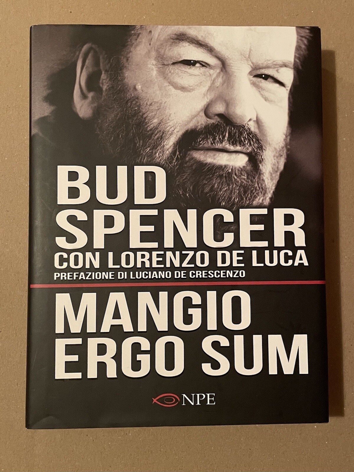 Bud Spencer - Carlo Pedersoli original signed book, autograph. Mangio Ergo Sum