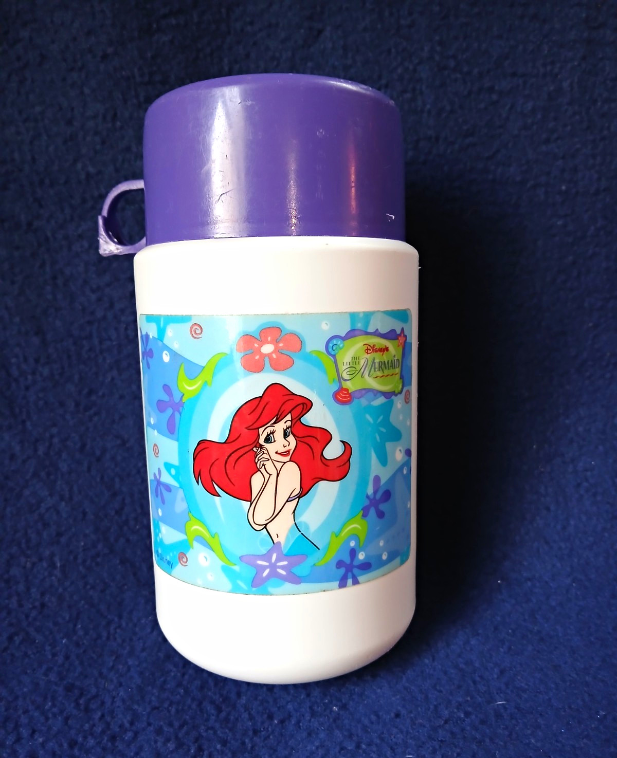 VINTAGE 1990's Disney's The Little Mermaid Ariel Plastic Thermos 6