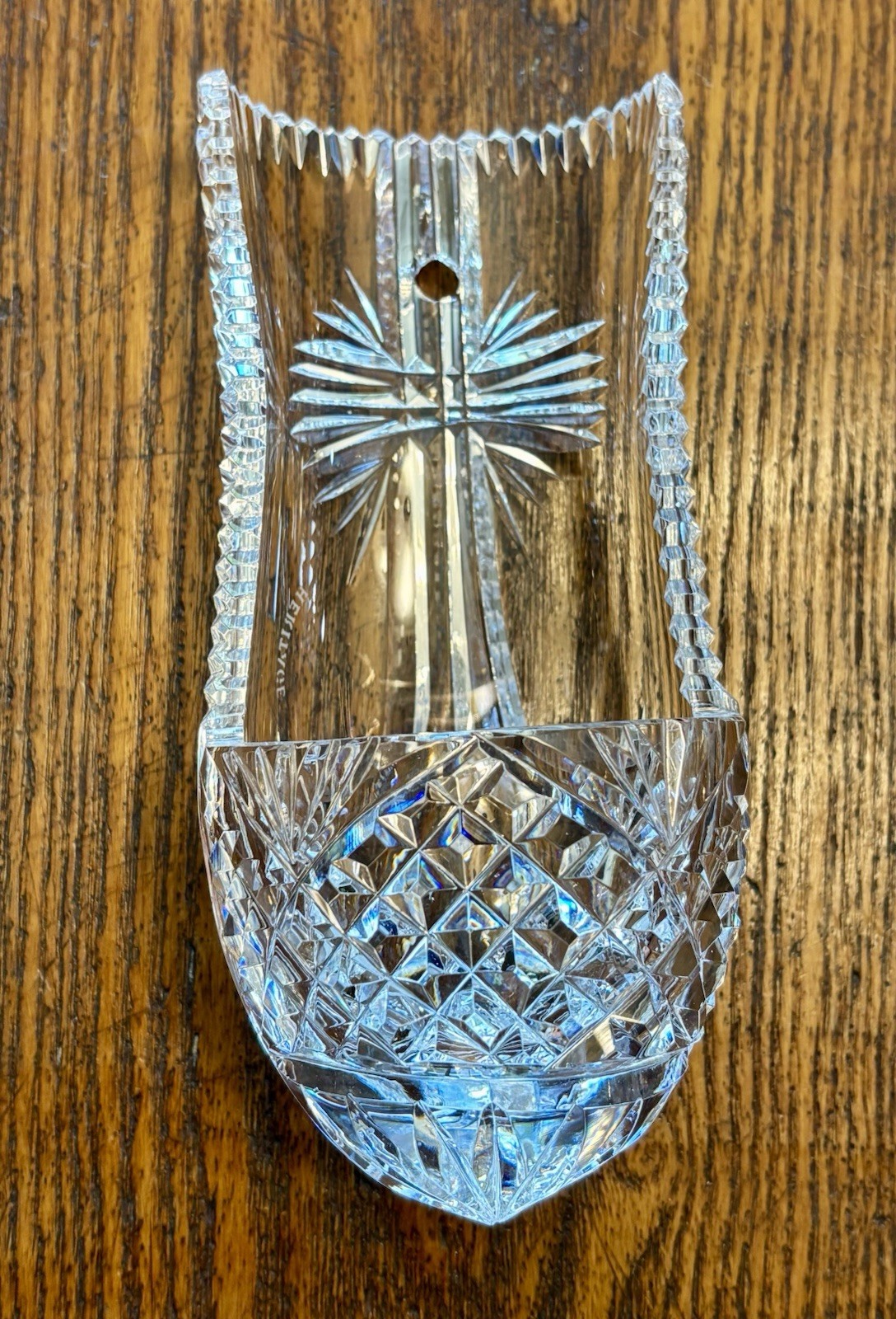Heritage Irish Lead Crystal Holy Water Font 7” Tall Excellent Condition Heritage Irish Lead Crystal Holy Water Font 7” Tall Excellent Condition