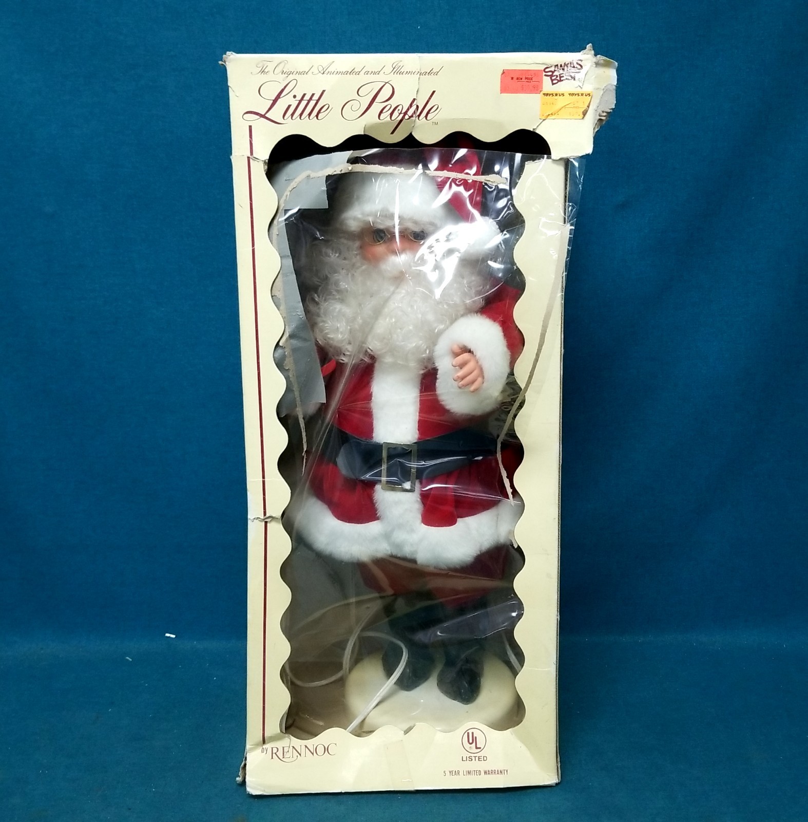 VTG Rennoc Santa\'s Best Little People Animated Lighted Santa Claus 25\