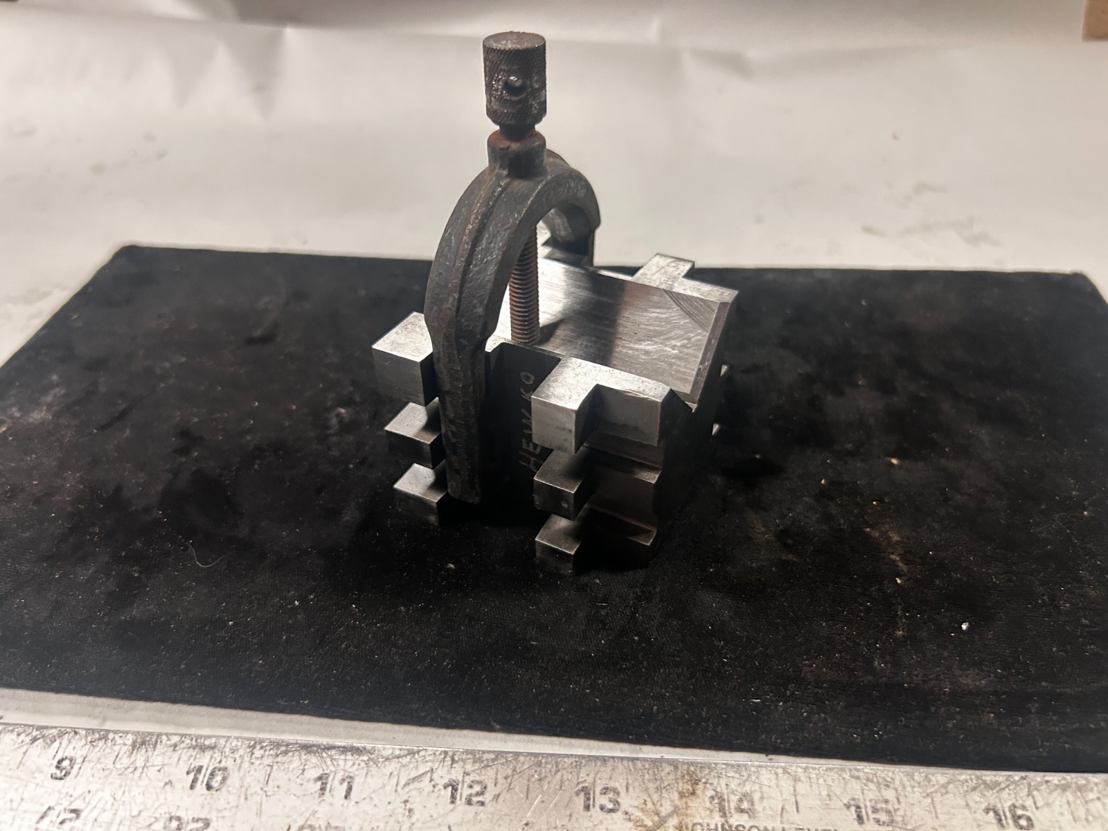 MACHINIST BkCs LATHE MILL Unusual  Tool Maker Double V Block Fixture