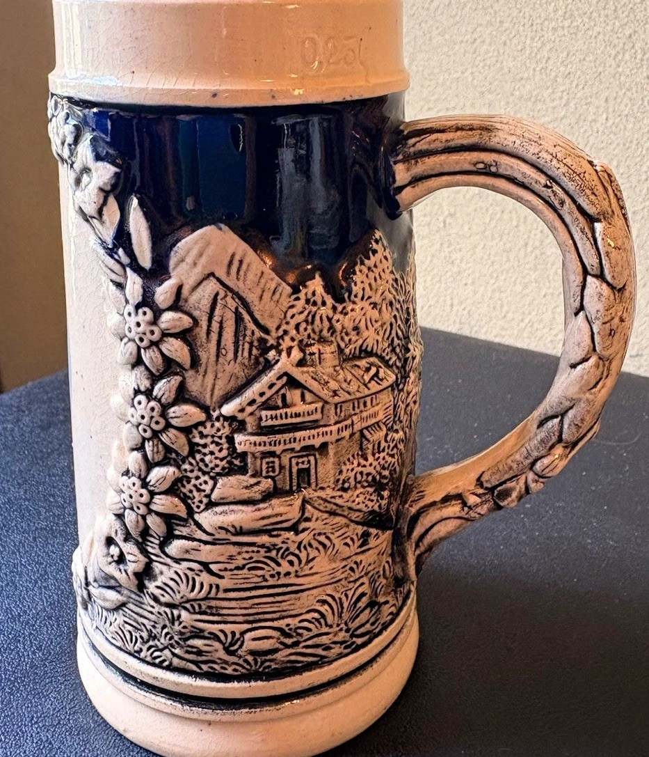 Vintage RW Bavaria German Beer Mug - Burg Stolberg relief Stein 0.25L   305