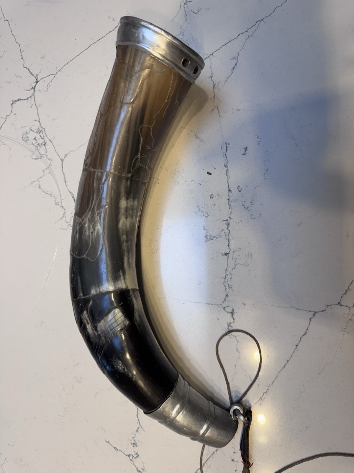 Vintage Collectible Sterling Horn Wine Drinking Cup Bull Horn Hand carved Vintage Collectible Sterling Horn Wine Drinking Cup Bull Horn Hand carved