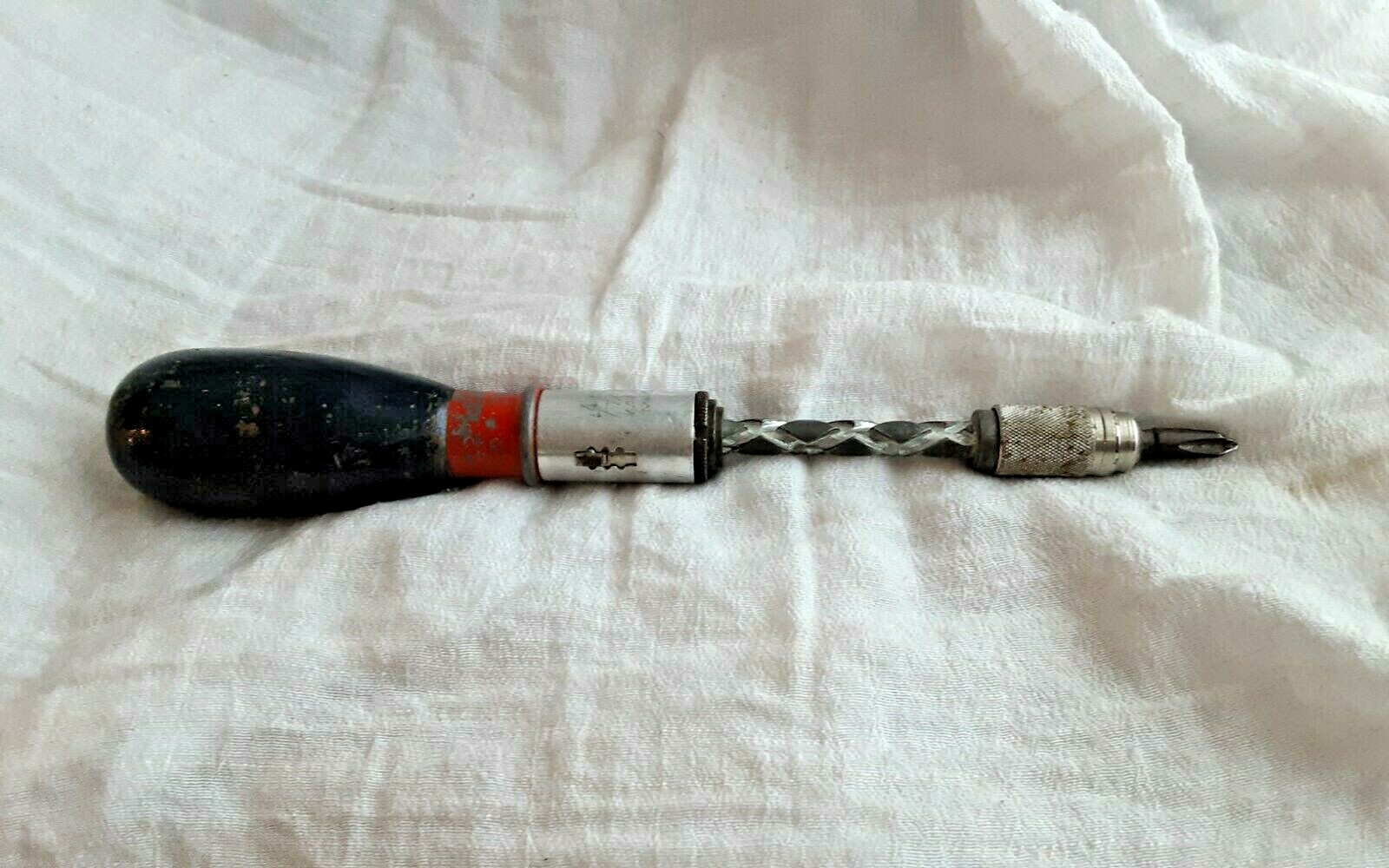 STANLEY HANDYMAN YANKEE VINTAGE RATCHET SCREWDRIVER H133 TOOL WOOD HANDLE USA 