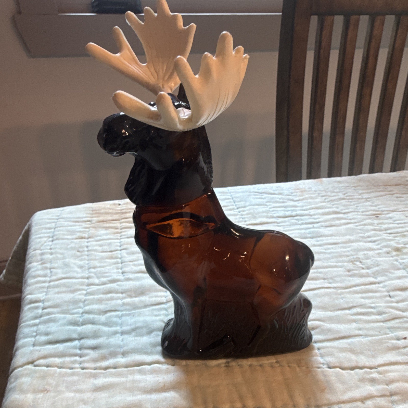 1974 Avon “Alaskan Moose” after shave decanter and after shave. 