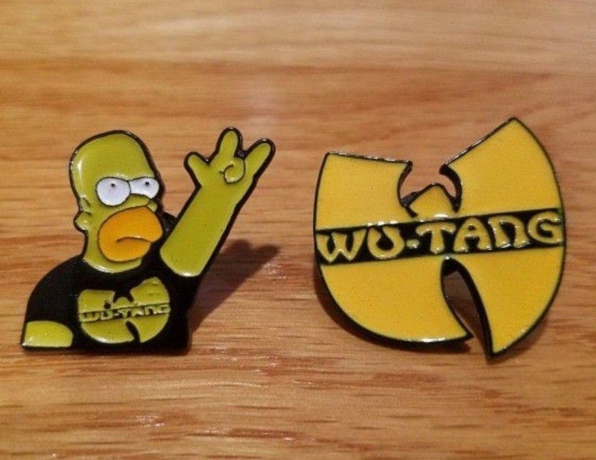 Wu Tang Clan Pin set of 2 pins - 90s Classic rap Hip Hop Enamel Pin
