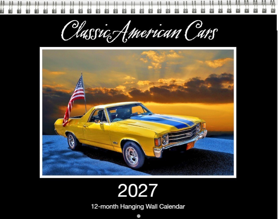 Classic American Cars 2027 Hanging Wall Calendar 8.5\