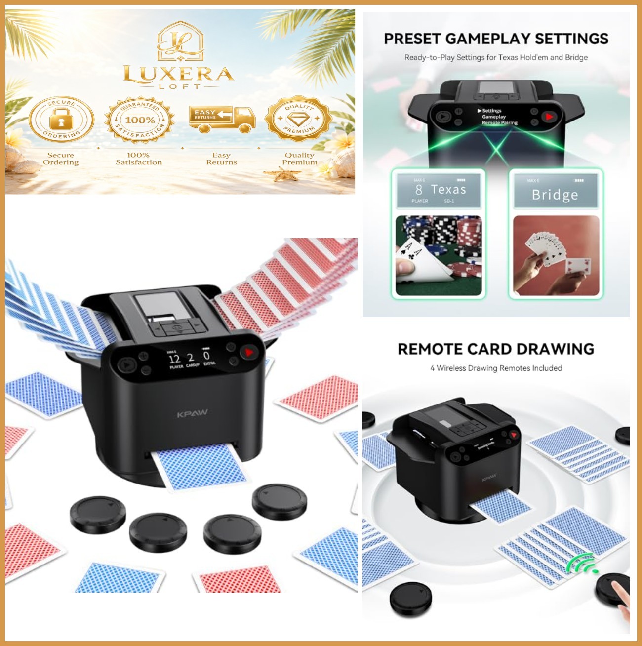 Automatic Card Shuffler and Dealer 2 Deck 12 Player Rechargeable Battery 4