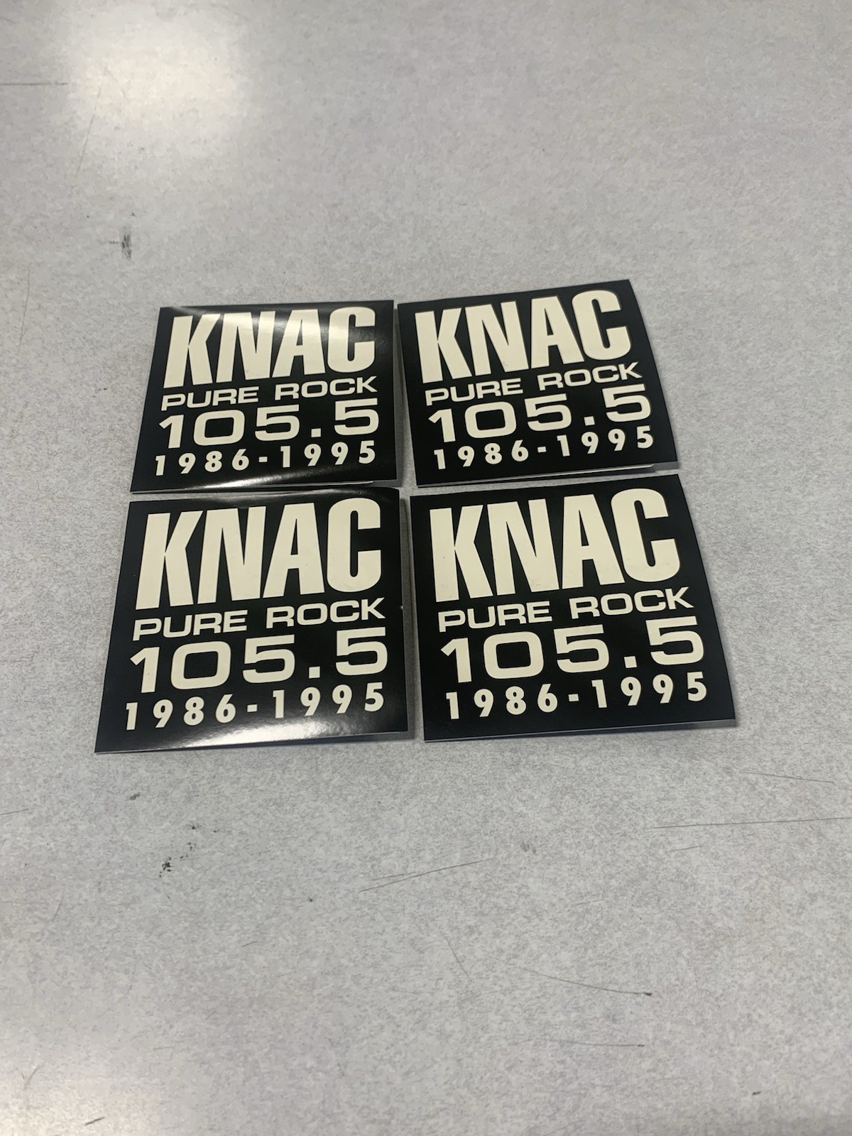KNAC Pure Rock 105.5   lot of 4 Promo KNAC /LA GUNS Stickers RADIO METAL 🎸 🤘🏼