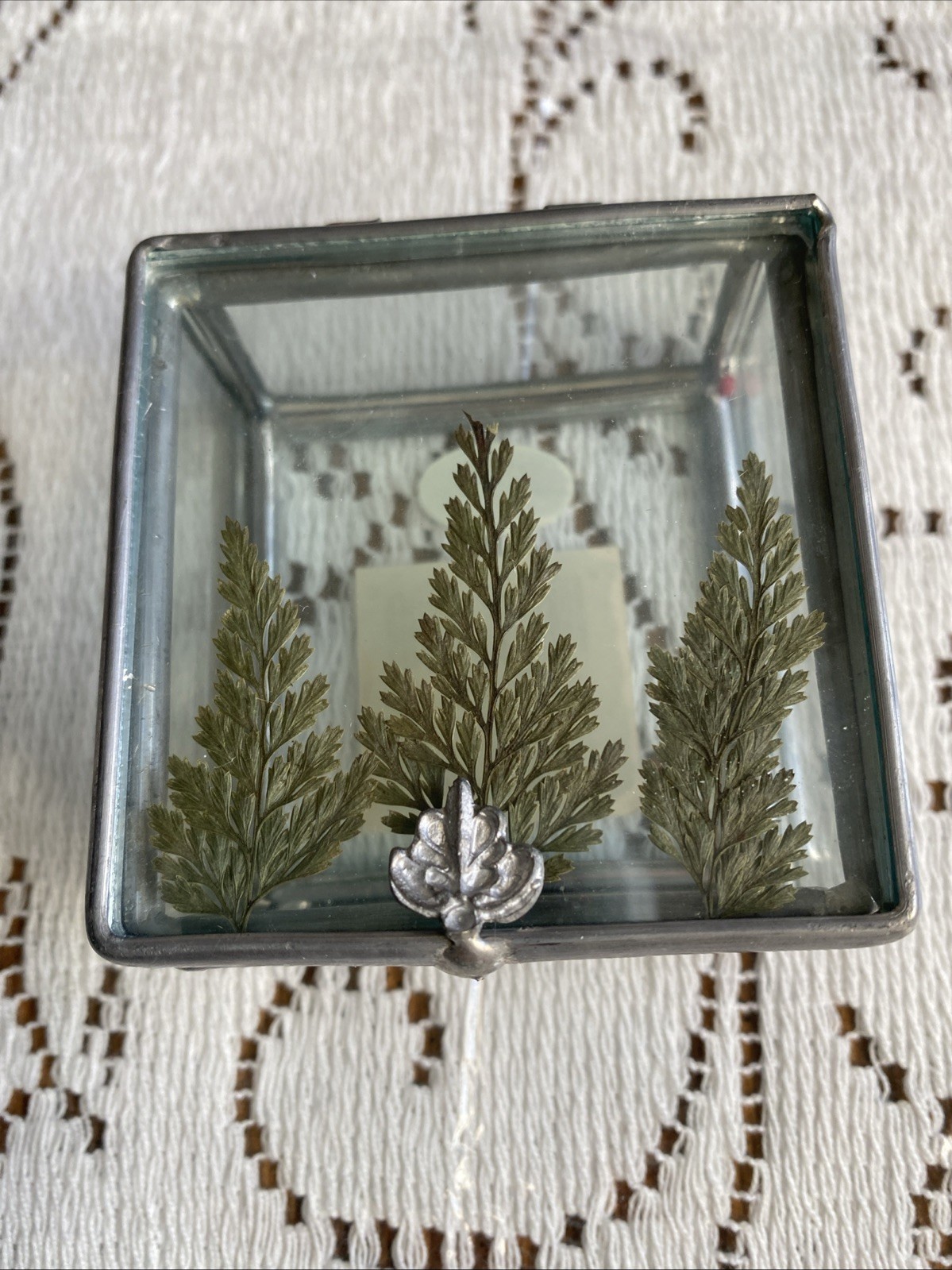 Solace Leaded Glass Trinket Box By Papel Giftware New Inbox  