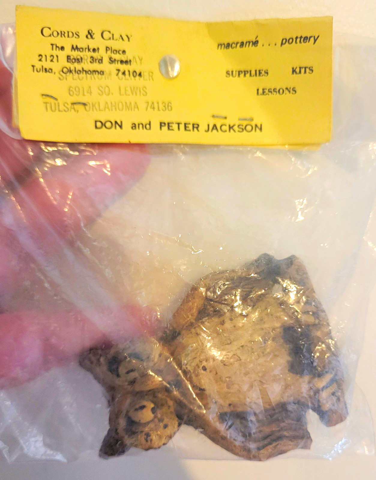 Vintage Macrame Owl Bead Large New in Package