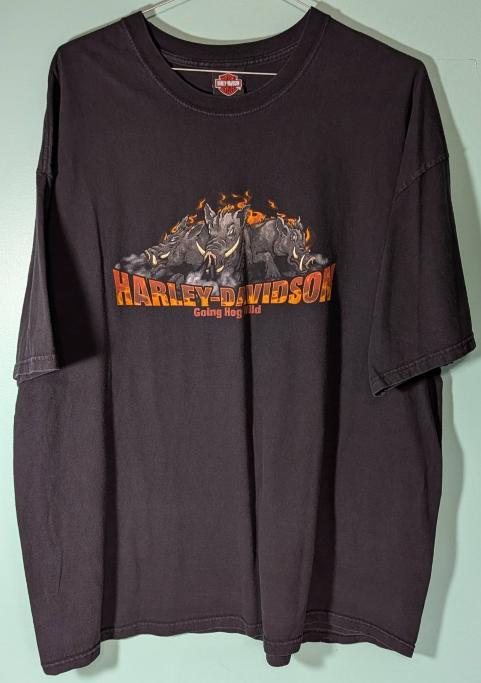 Vintage Harley Davidson Going Hog Wild Graphic T Shirt Made In USA Size 3XL