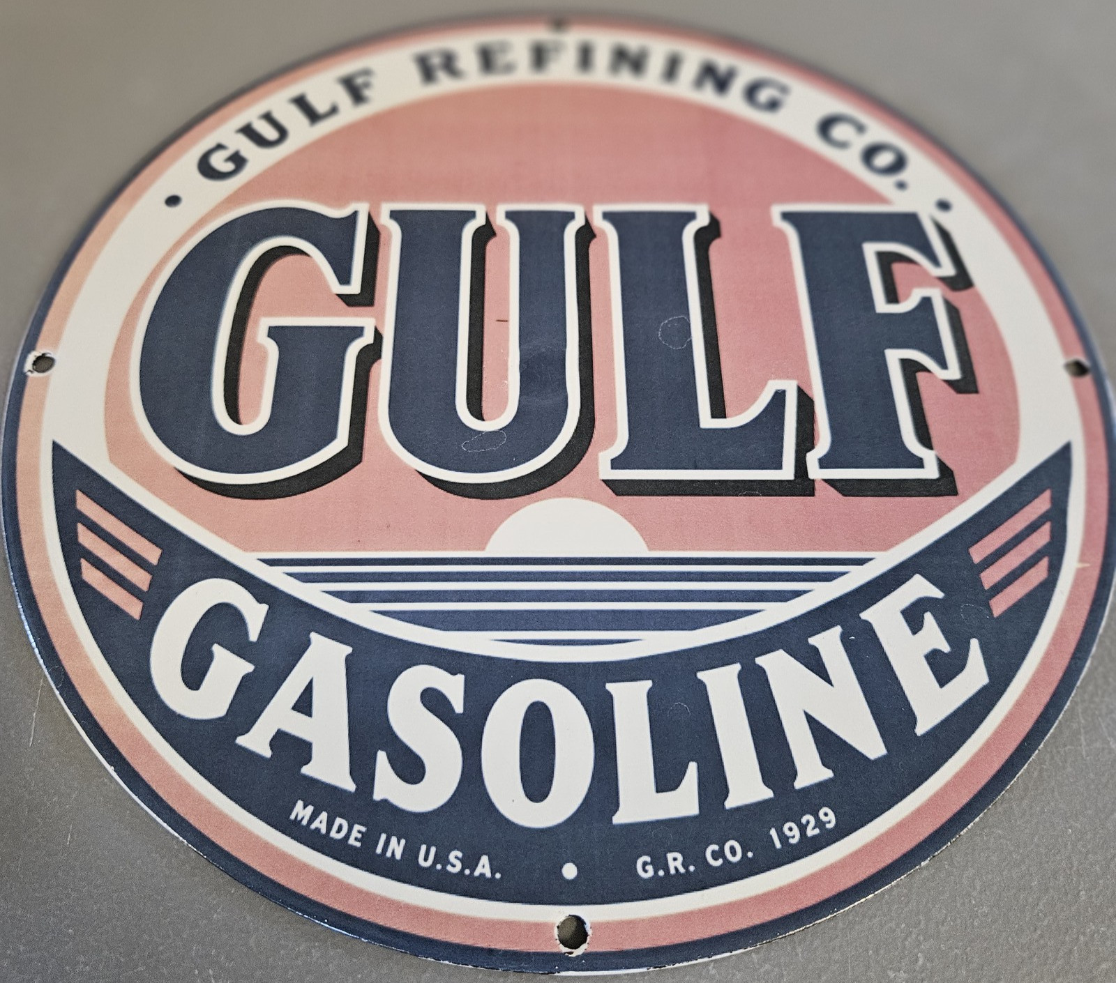 VINTAGE 1929 GULF GASOLINE 12\