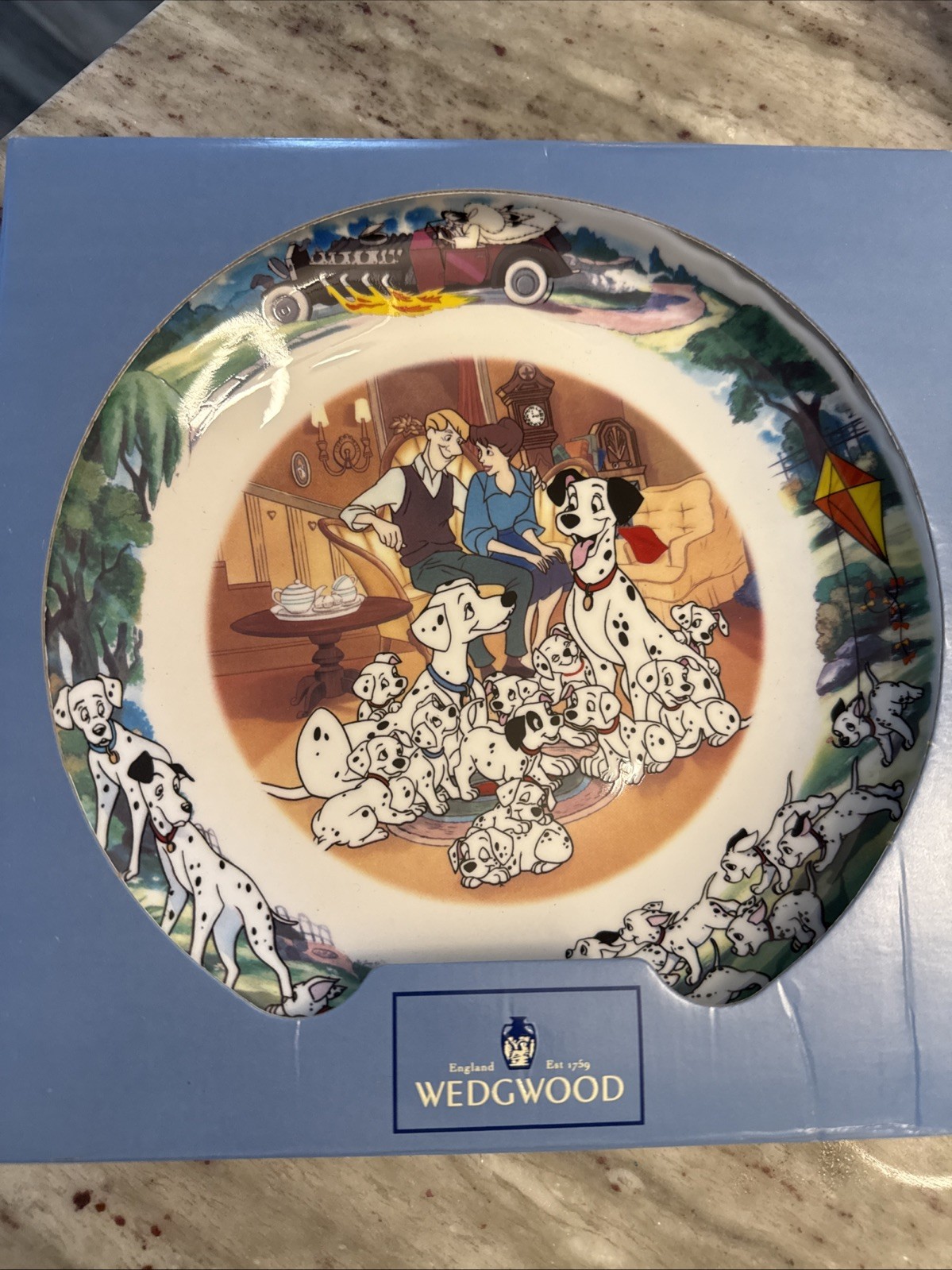 Collectible - Disney’s 101 Dalmatians Wedgwood Bone China Plate New In The Box Collectible - Disney’s 101 Dalmatians Wedgwood Bone China Plate New In The Box