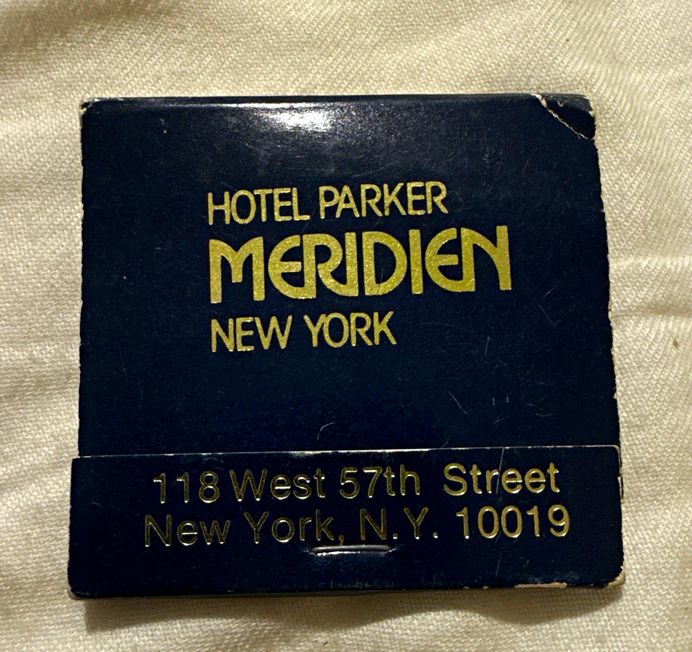Hotel Parker Meridien New York Matchbook Cover w/ Matches 118 W 57th St