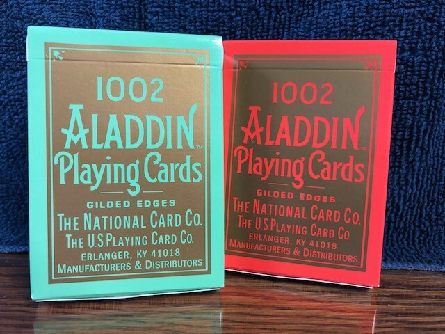 1002 Aladdin gilt edge playing cards (2 decks)