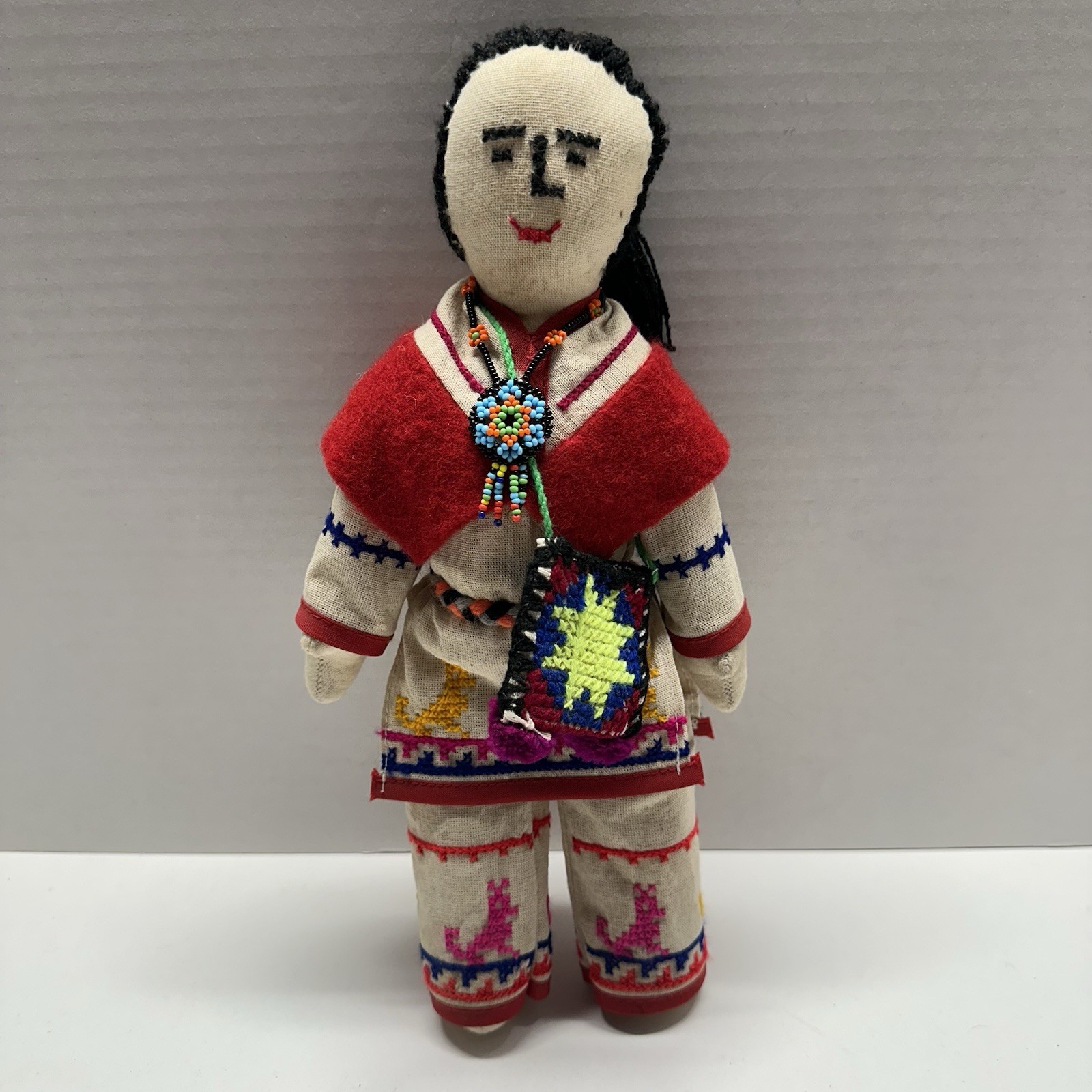 Vintage Mexican Handmade Huicho Folk Art Traditional Doll Native American Rare