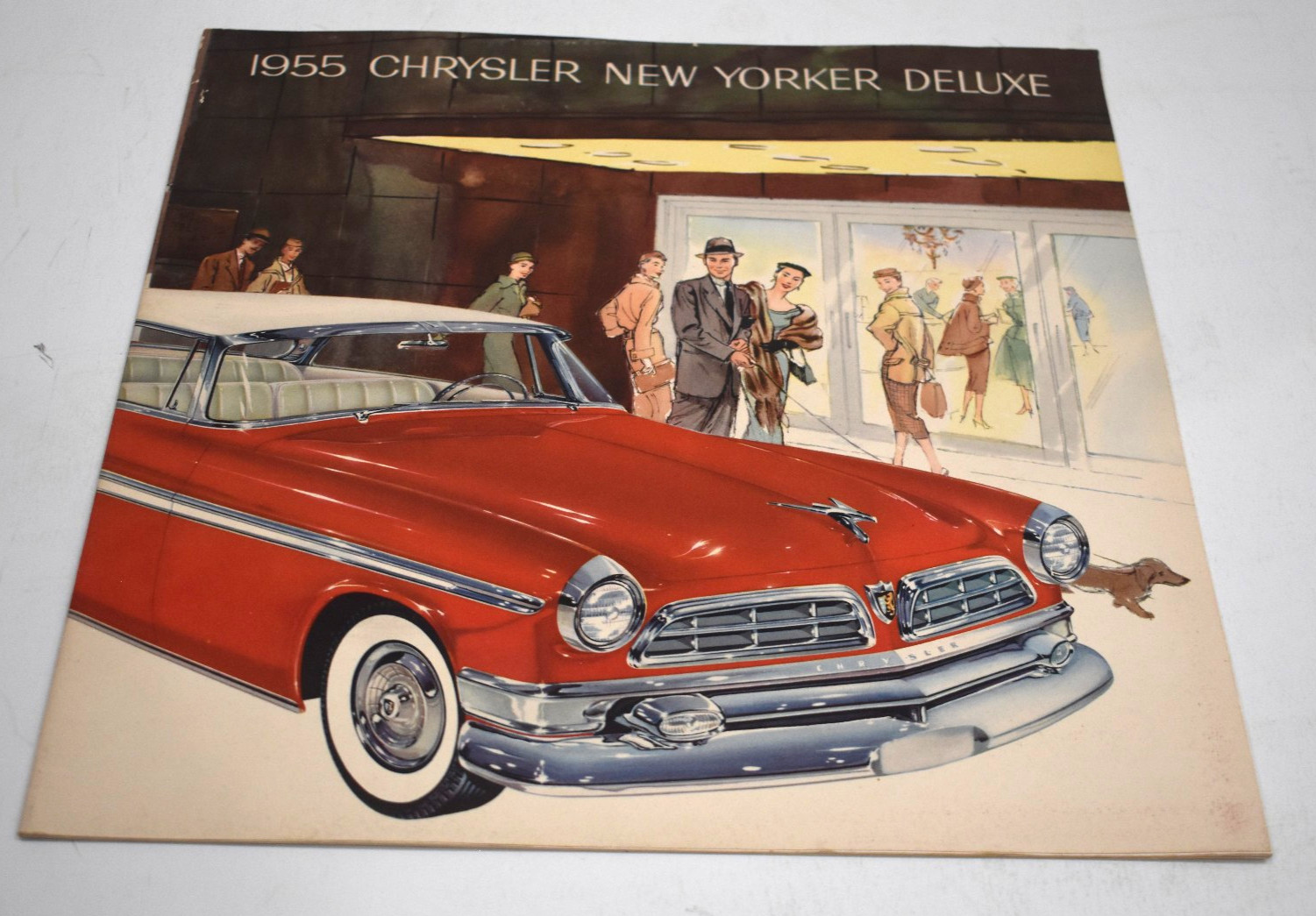 Vtg. 1955 Chrysler Auto Dealer Large Sales Brochure - New Yorker Deluxe