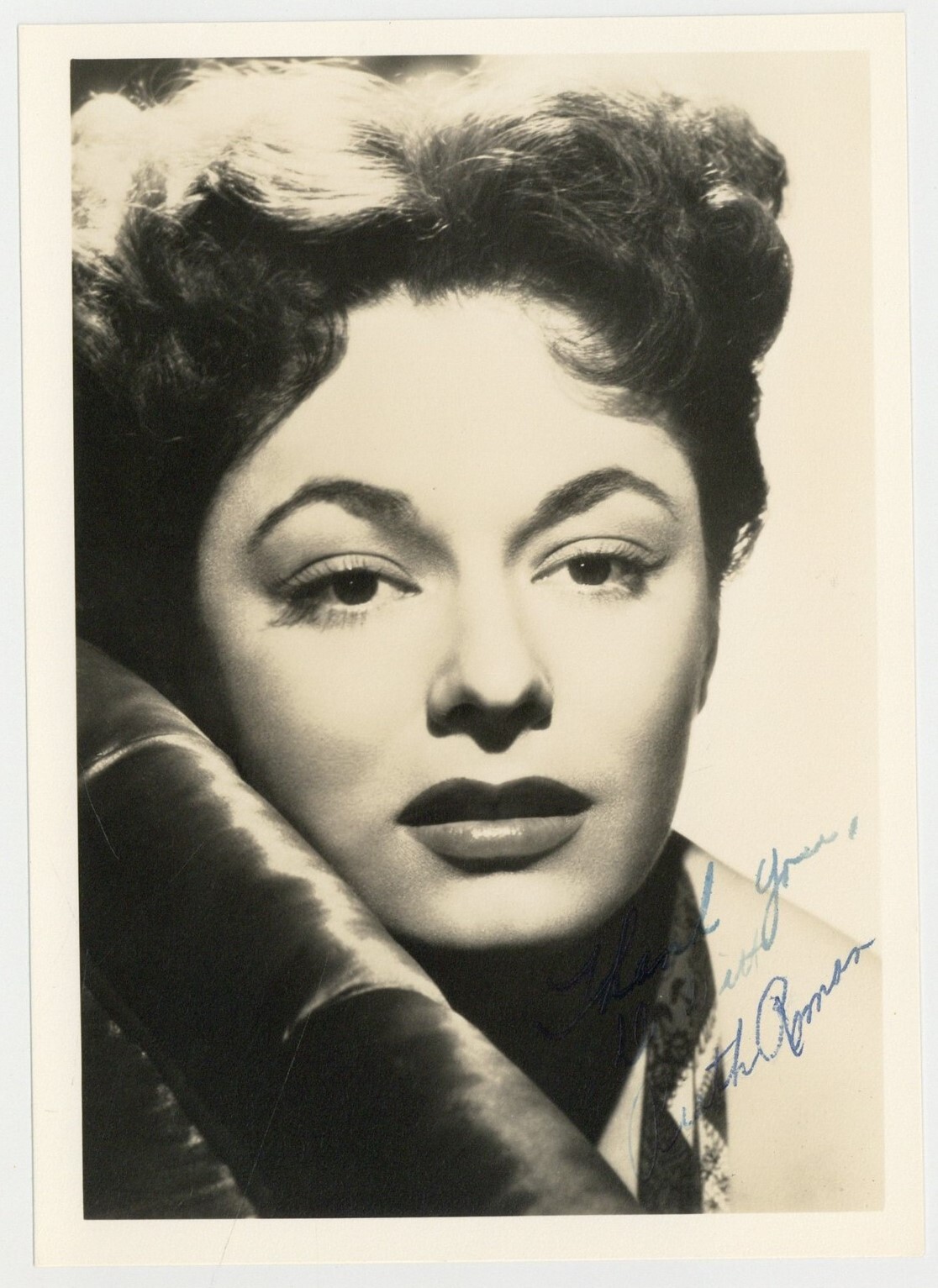 Ruth Roman 1945 Hand Signed 5x7 Actress Jungle Queen Photo Portrait J14200